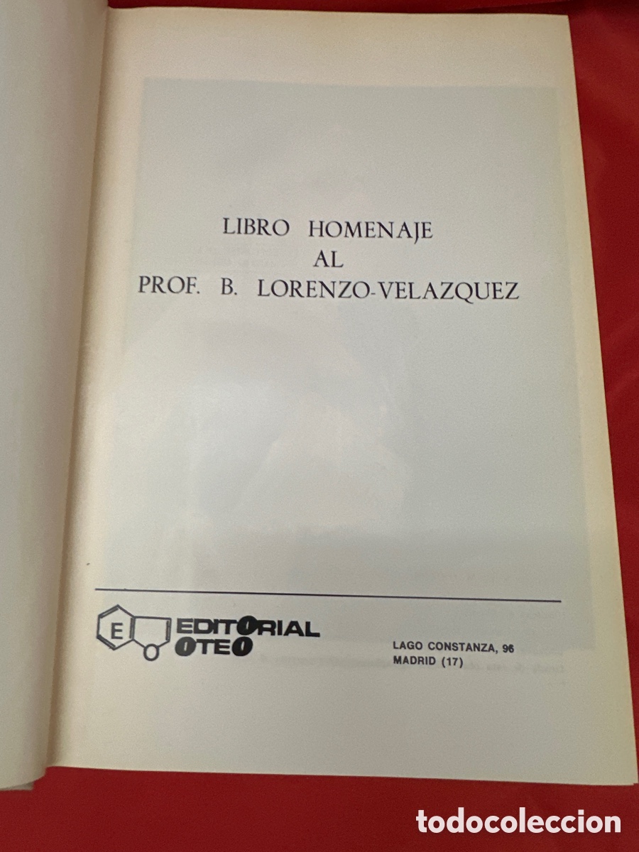 Libros de segunda mano: HOMENAJE AL PROFESOR LORENZO VELAZQUEZ - Foto 4
