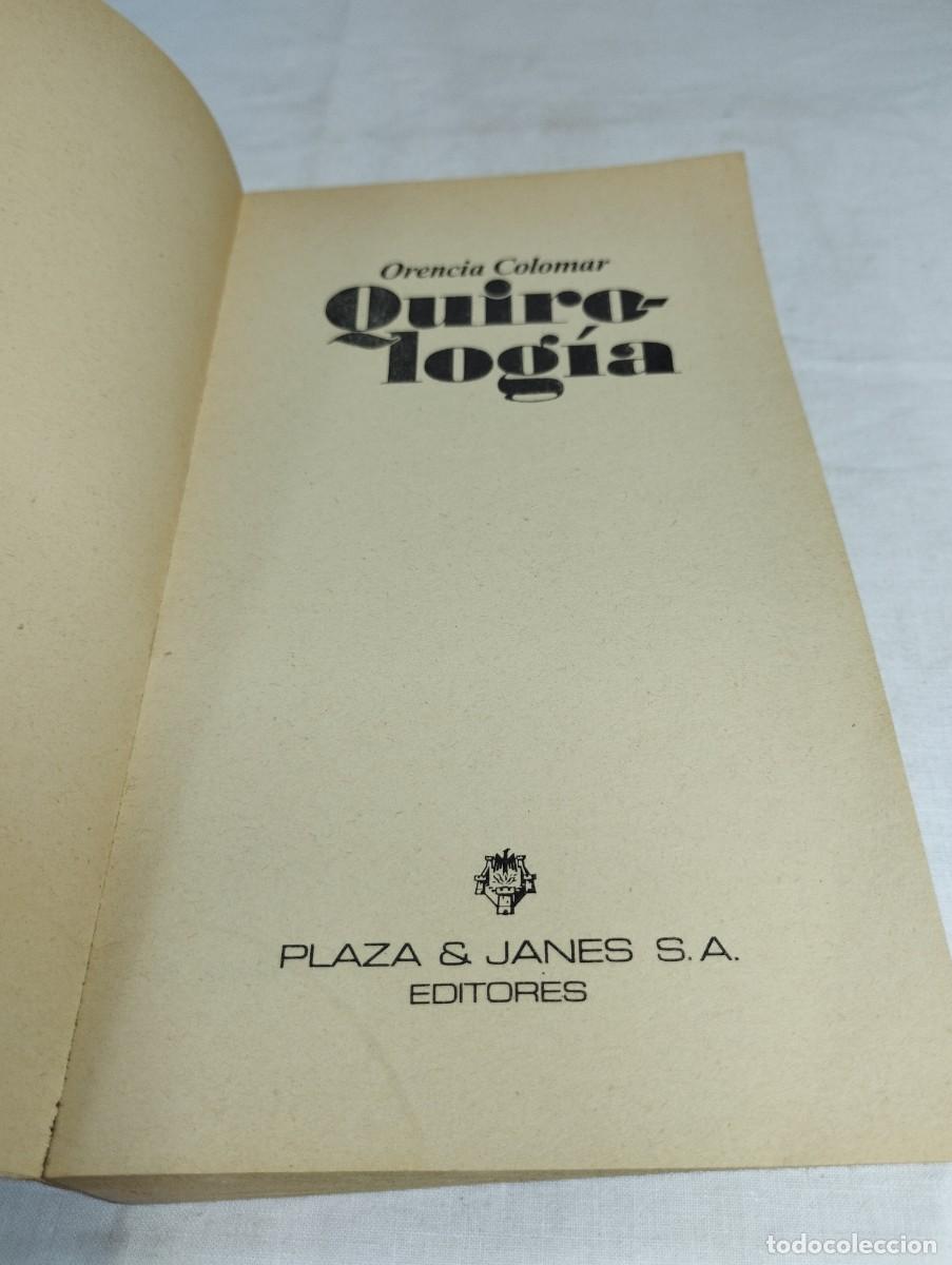 Libros de segunda mano: Quirolog&iacute;a. Orencia Colomar - Foto 2