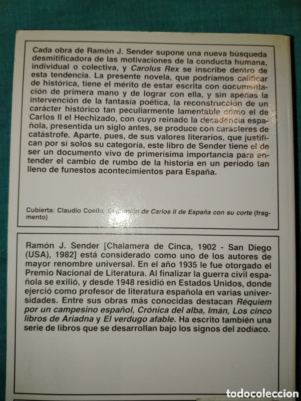 Libros de segunda mano: Carolus Rex. Ram&oacute;n J. Sender - Foto 2