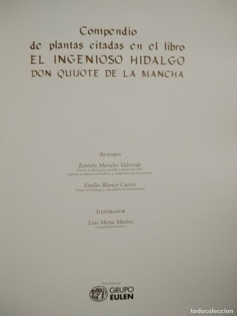 Libros de segunda mano: COMPENDIO DE PLANTAS CITADAS EN EL LIBRO EL INGENIOSO HIDALGO DON QUIJOTE DE LA MANCHA - Foto 4