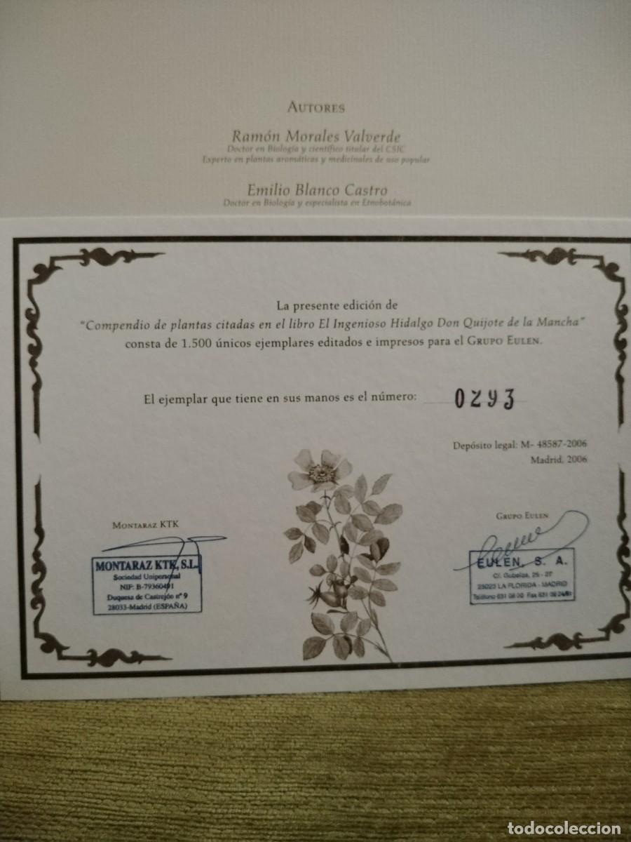 Libros de segunda mano: COMPENDIO DE PLANTAS CITADAS EN EL LIBRO EL INGENIOSO HIDALGO DON QUIJOTE DE LA MANCHA - Foto 5
