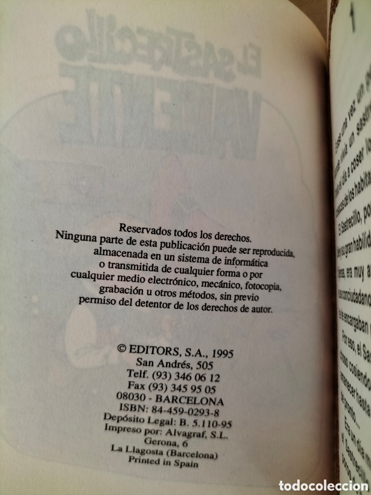 Libros de segunda mano: El sastrecillo valiente. Colecci&oacute;n ruise&ntilde;or. Editors, 1995. Libro - Foto 3