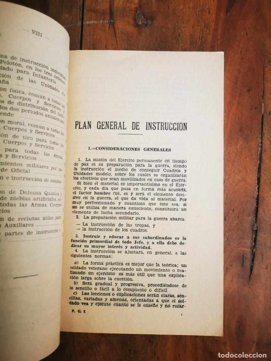 Libros de segunda mano: ESPA&Ntilde;A. Ministerio del Ej&eacute;rcito. Estado Mayor Central. Plan general de instrucci&oacute;n - Foto 4