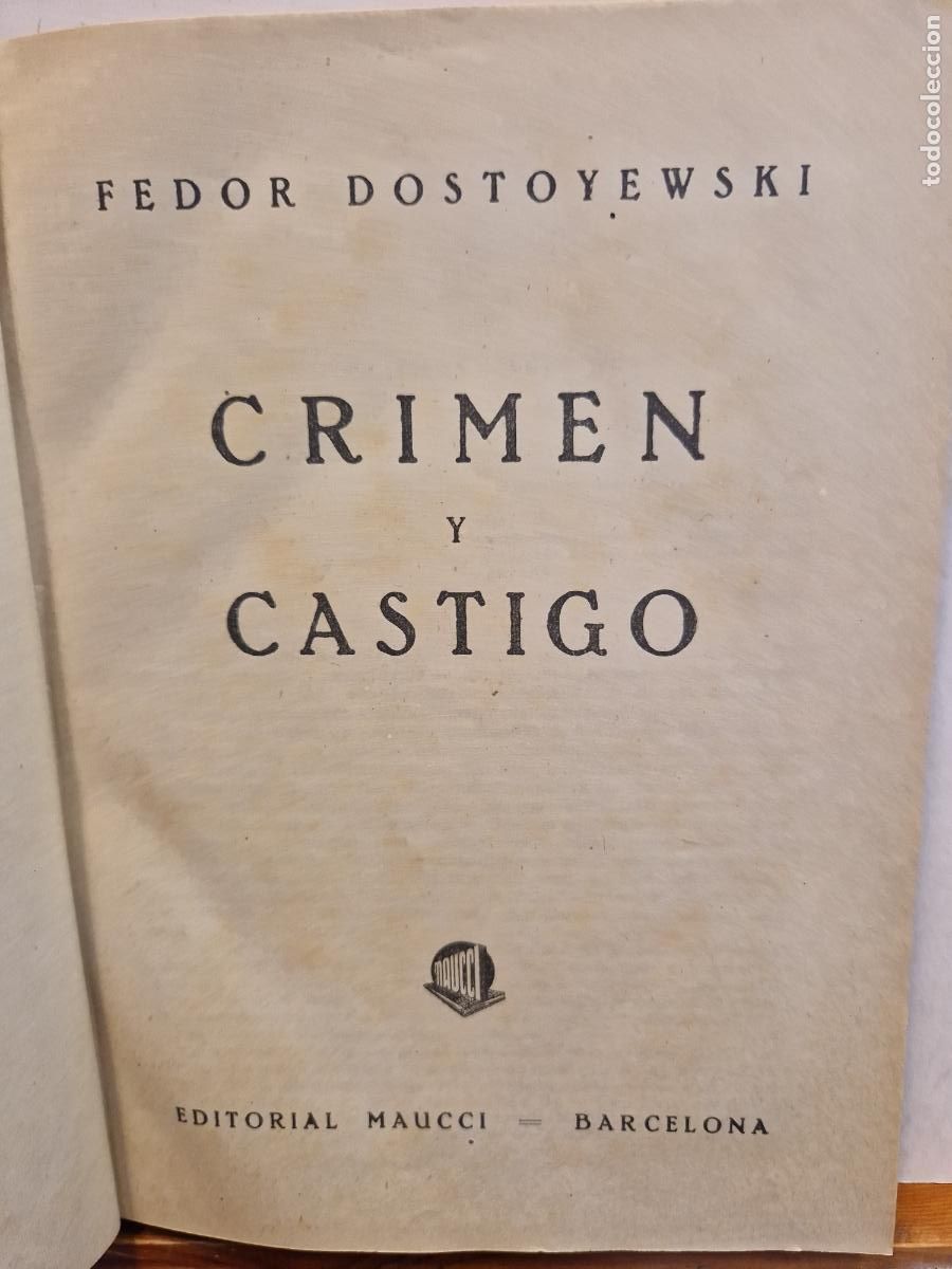 Libros de segunda mano: CRIMEN Y CASTIGO. FEDOR DOSTOYEWSKI. EDITORIAL MAUCCI - Foto 1