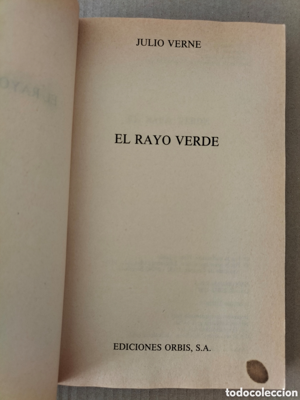 Libros de segunda mano: El rayo verde. Julio Verne. Ediciones orbis, 1987. Libro - Foto 2