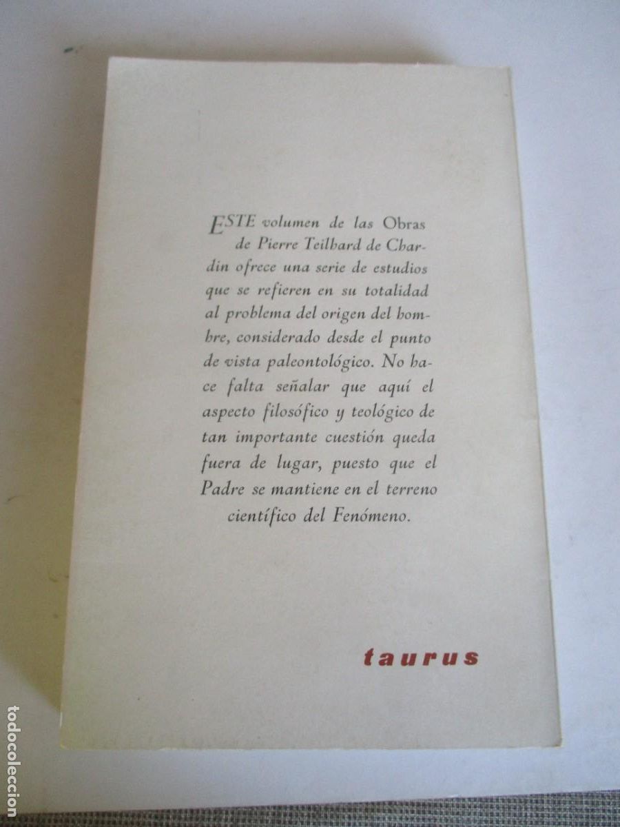 Libros de segunda mano: TEILHARD DE CHARDIN La aparici&oacute;n del hombre W28508 - Foto 2