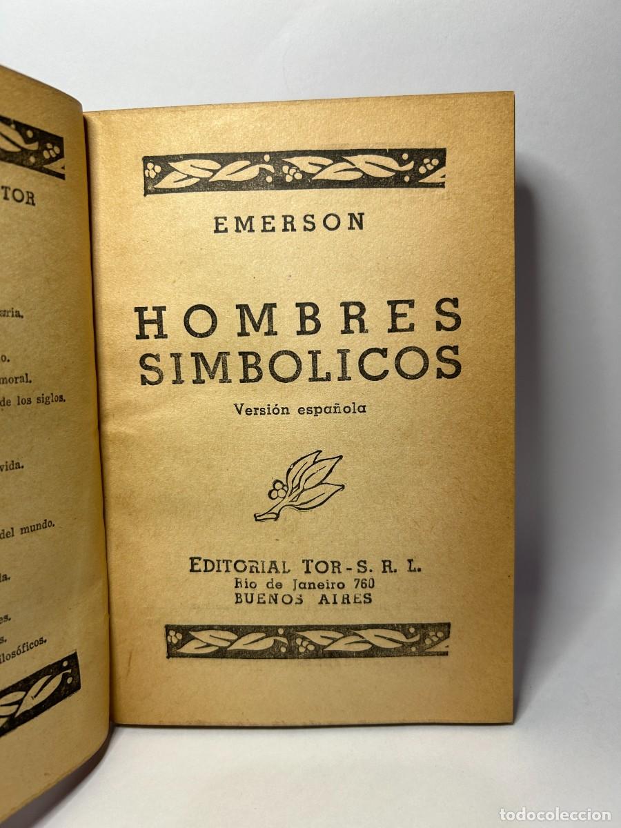 Libros de segunda mano: EMERSON - HOMBRES SIMBOLICOS - 1946 - Foto 3