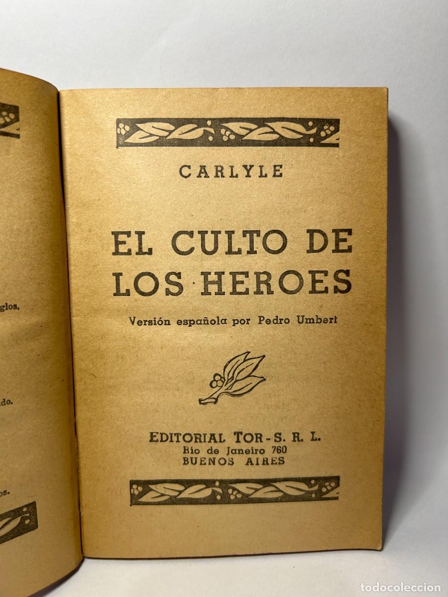 Libros de segunda mano: CARLYLE - EL CULTO DE LOS HOMBRES - 1946 - Foto 3