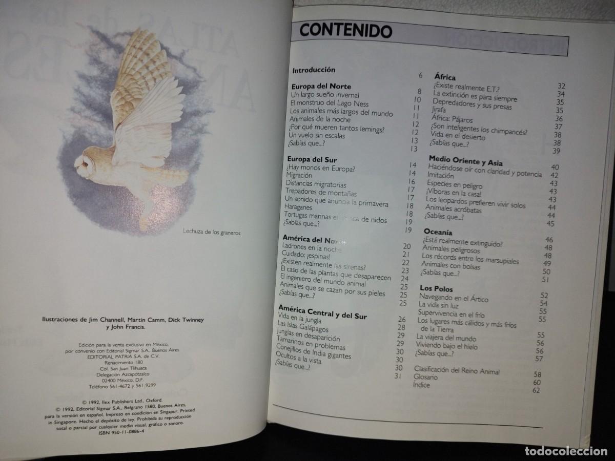 Libros de segunda mano: 122- ATLAS DE LOS ANIMALES - EDITORIAL PATRIA 1992 - Foto 5