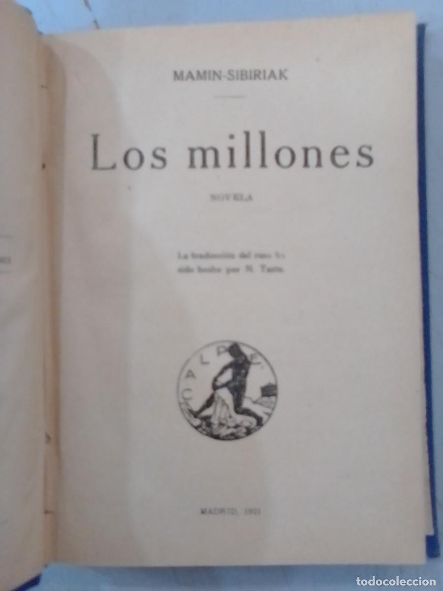 Libros de segunda mano: Los Millones - Mamin-Sibiriak - Ediciones Calpe. 1921 - Foto 1