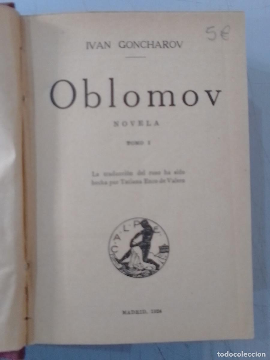 Libros de segunda mano: Oblomov - Inan Goncharov - Ediciones Calpe. 1924 - Foto 1