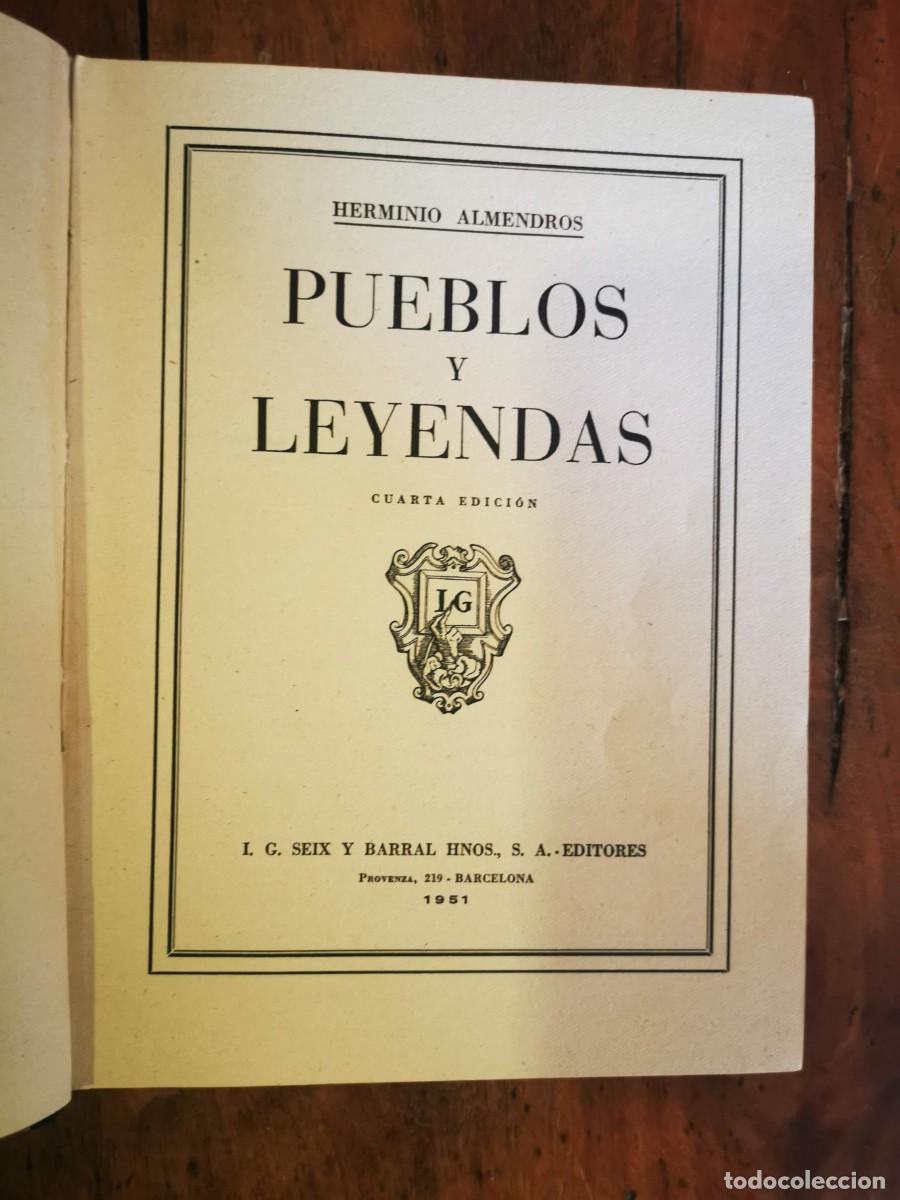 Libros de segunda mano: ALMENDROS, Herminio. Pueblos y leyendas - Foto 2