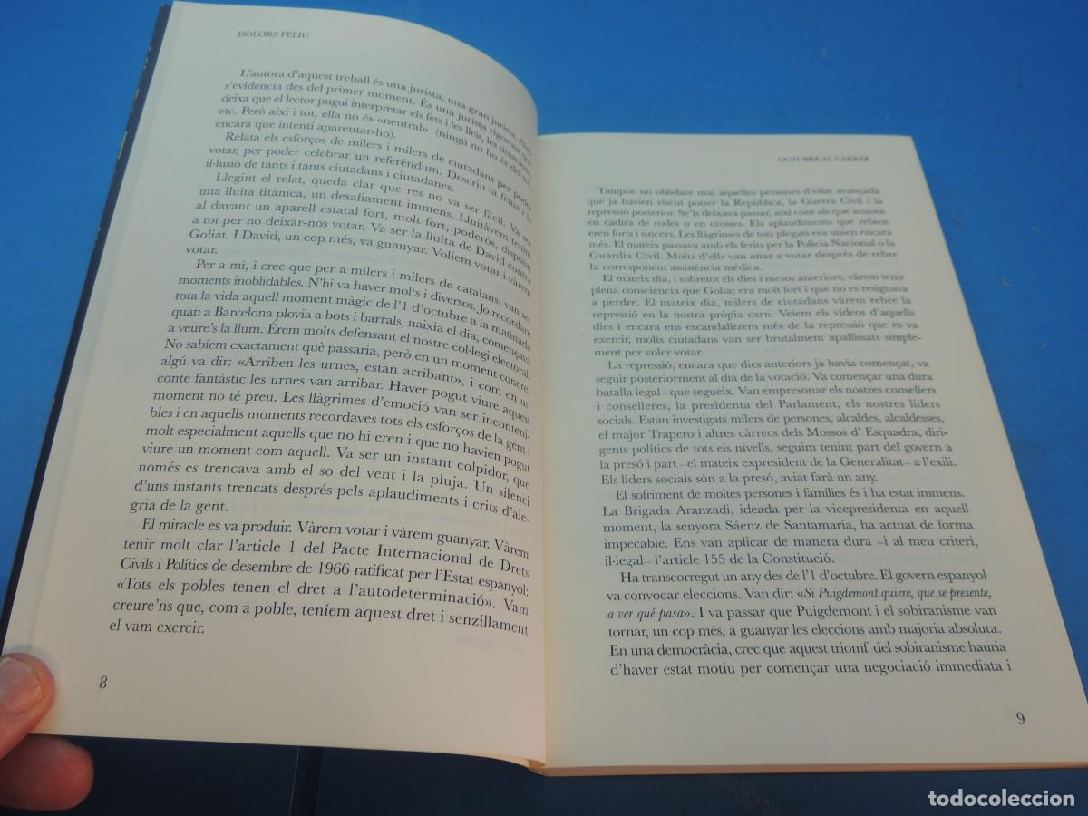 Libros de segunda mano: OCTUBRE AL CARRER.- DOLORS FELIU - Foto 5