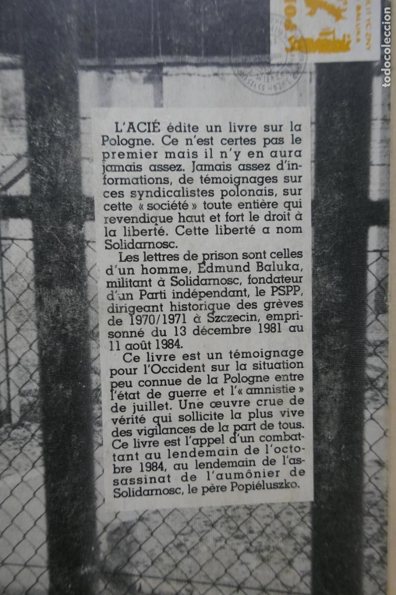 Libros de segunda mano: LETTRES DE PRISON - de BALUKA Edmund (EN FRANC&Eacute;S) - Foto 22