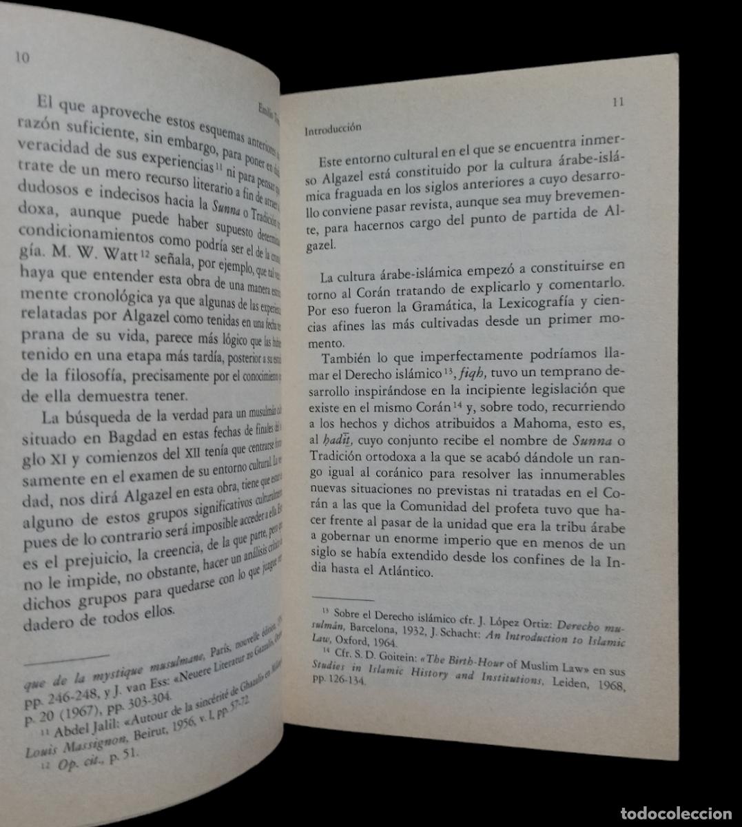 Libros de segunda mano: ALGAZEL - CONFESIONES. EL SALVADOR DEL ERROR. ALIANZA EDITORIAL 1989. - Foto 4