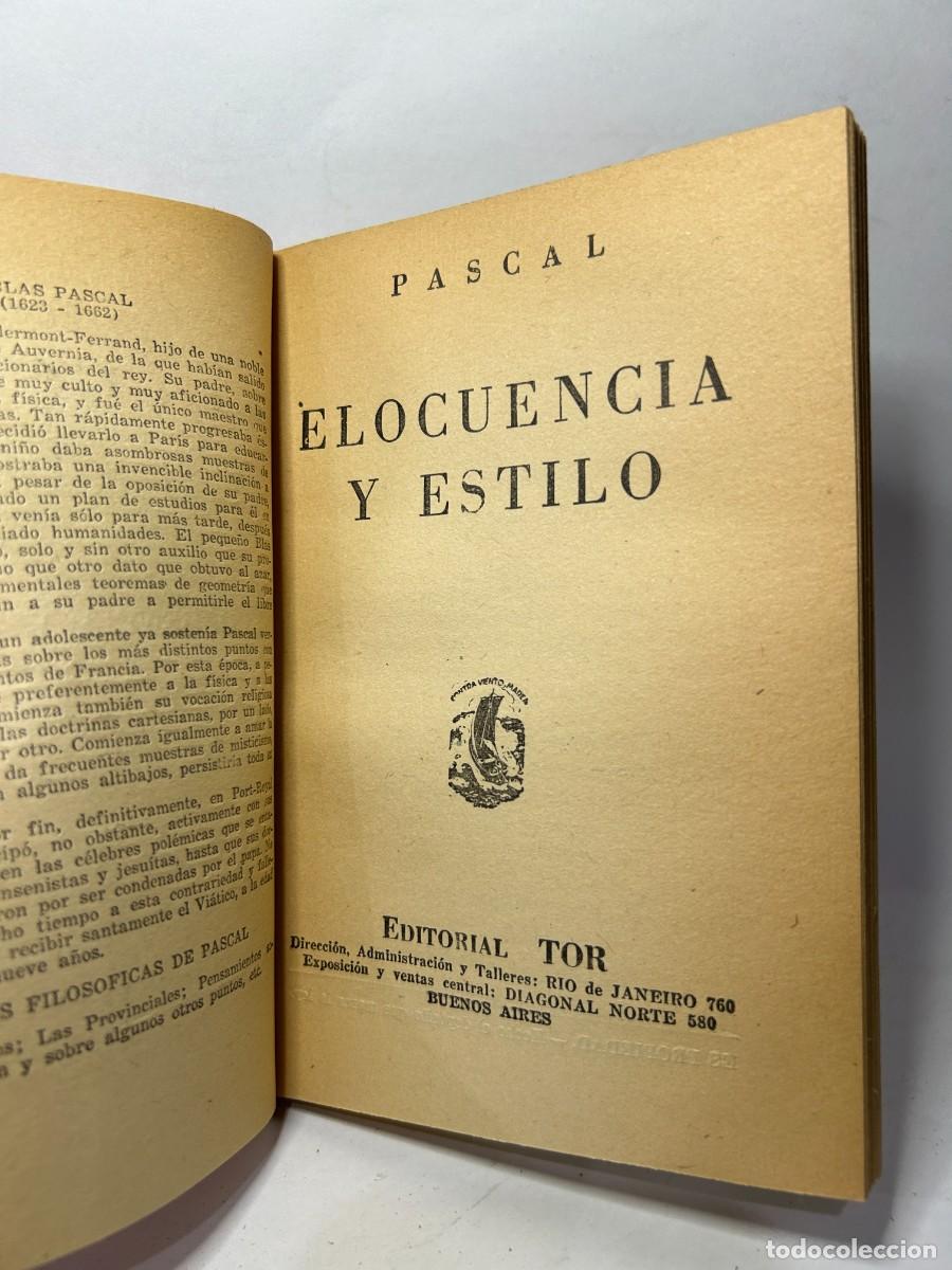 Libros de segunda mano: PASCAL - ELOCUENCIA Y ESTILO - Foto 3