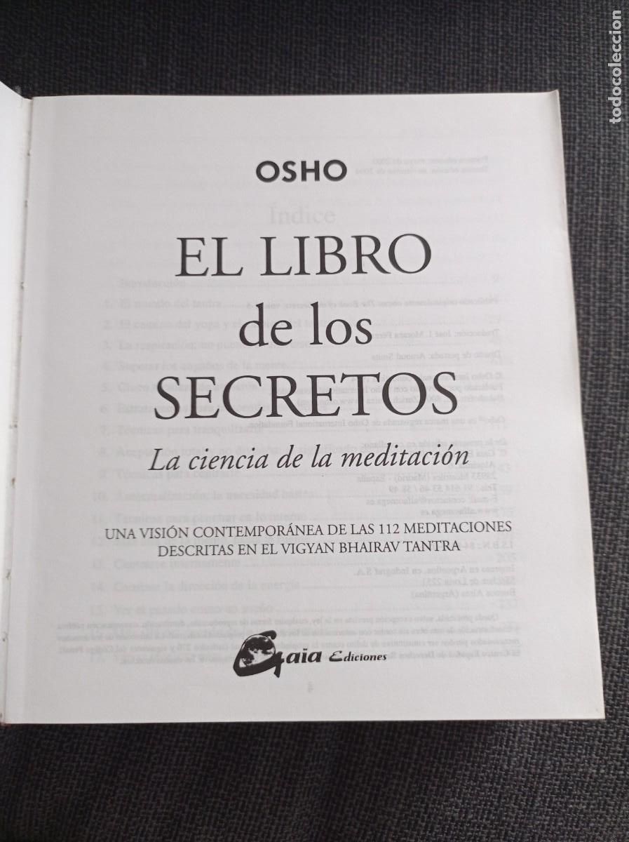 Libros de segunda mano: Libro El libro de los secretos. Osho Gaia ediciones 2004. - Foto 3