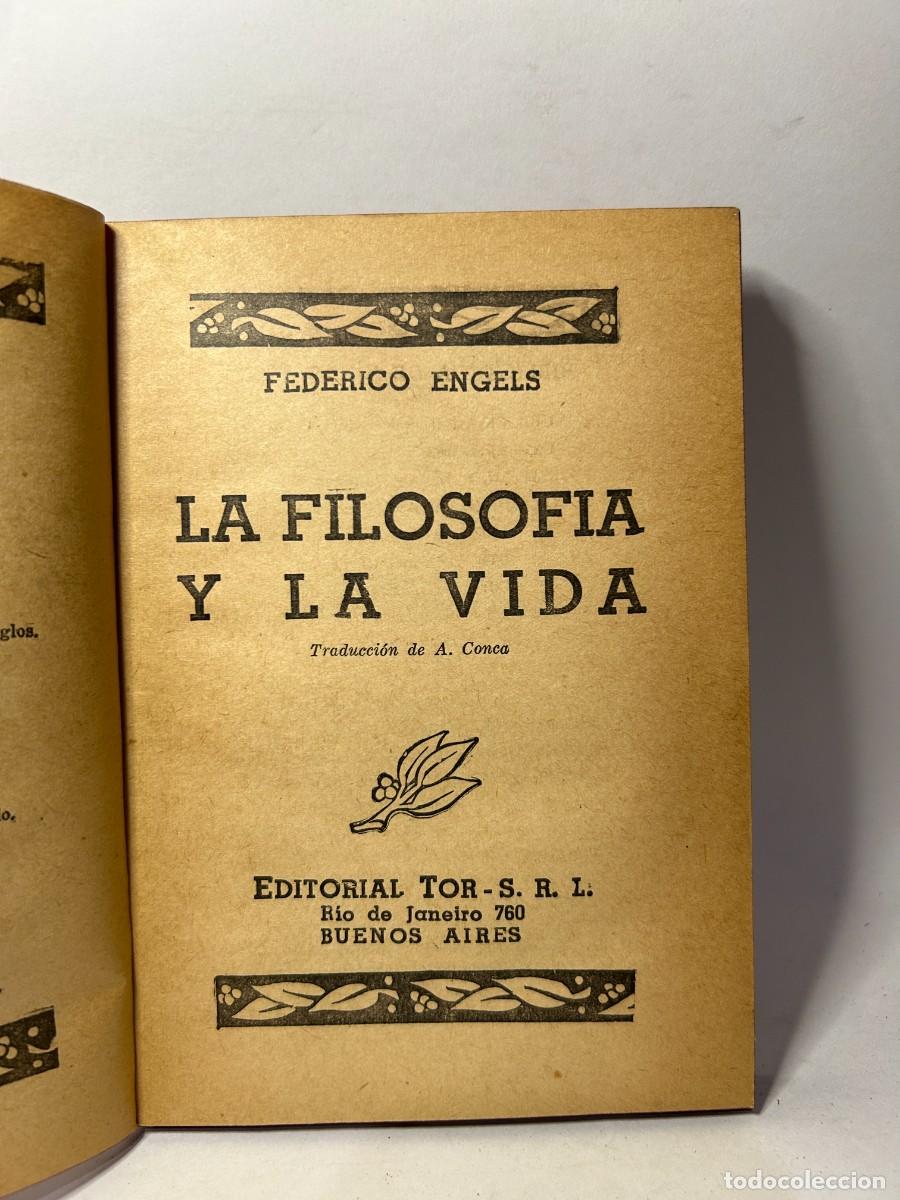 Libros de segunda mano: FEDERICO ENGELS - LA FILOSOF&Iacute;A Y LA VIDA - 1946 - Foto 3