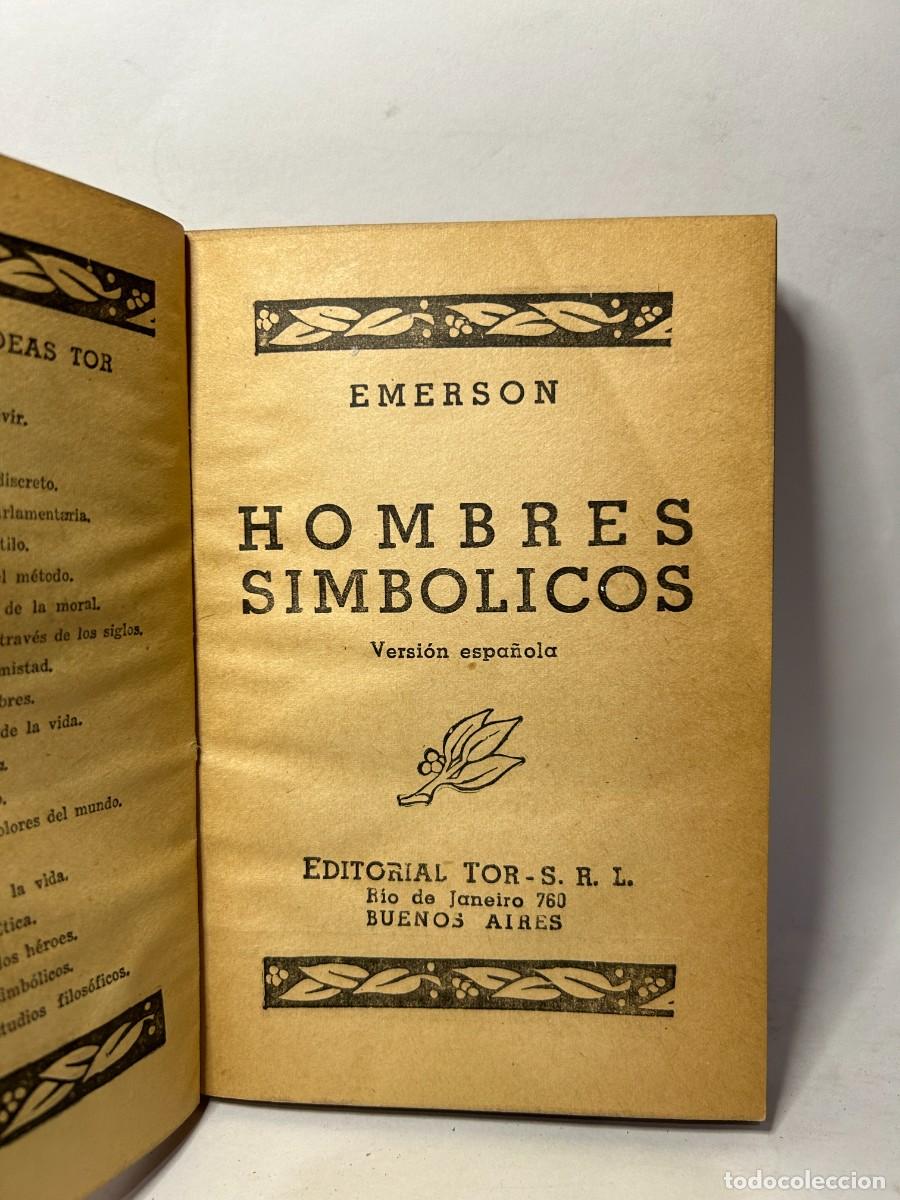 Libros de segunda mano: EMERSON - HOMBRES SIMBOLICOS - 1946 - Foto 3