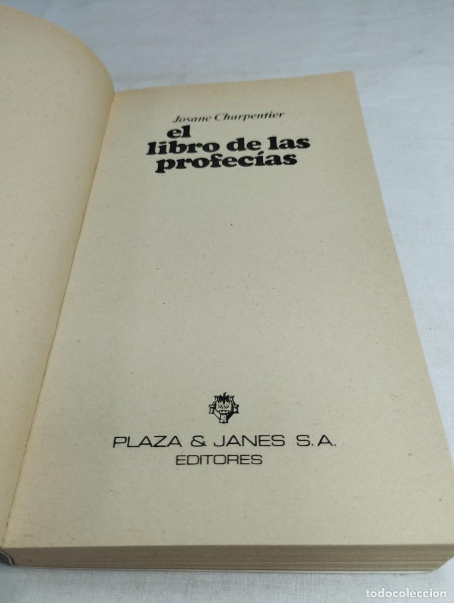 Libros de segunda mano: El libro de las profec&iacute;as. Josane Charpentier - Foto 2