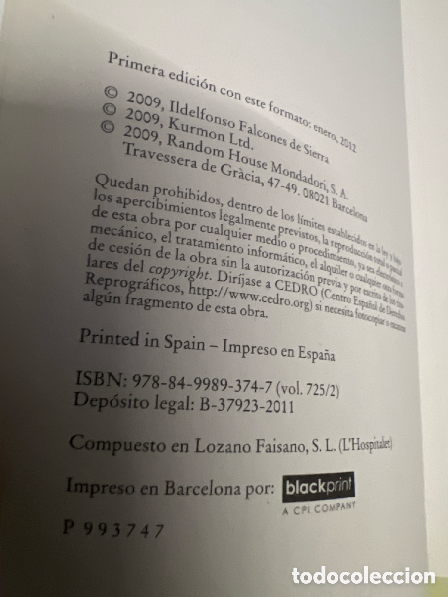 Libros de segunda mano: T2/B0/27. La mano de F&aacute;tima.- Falcones, Ildefonso - Foto 2