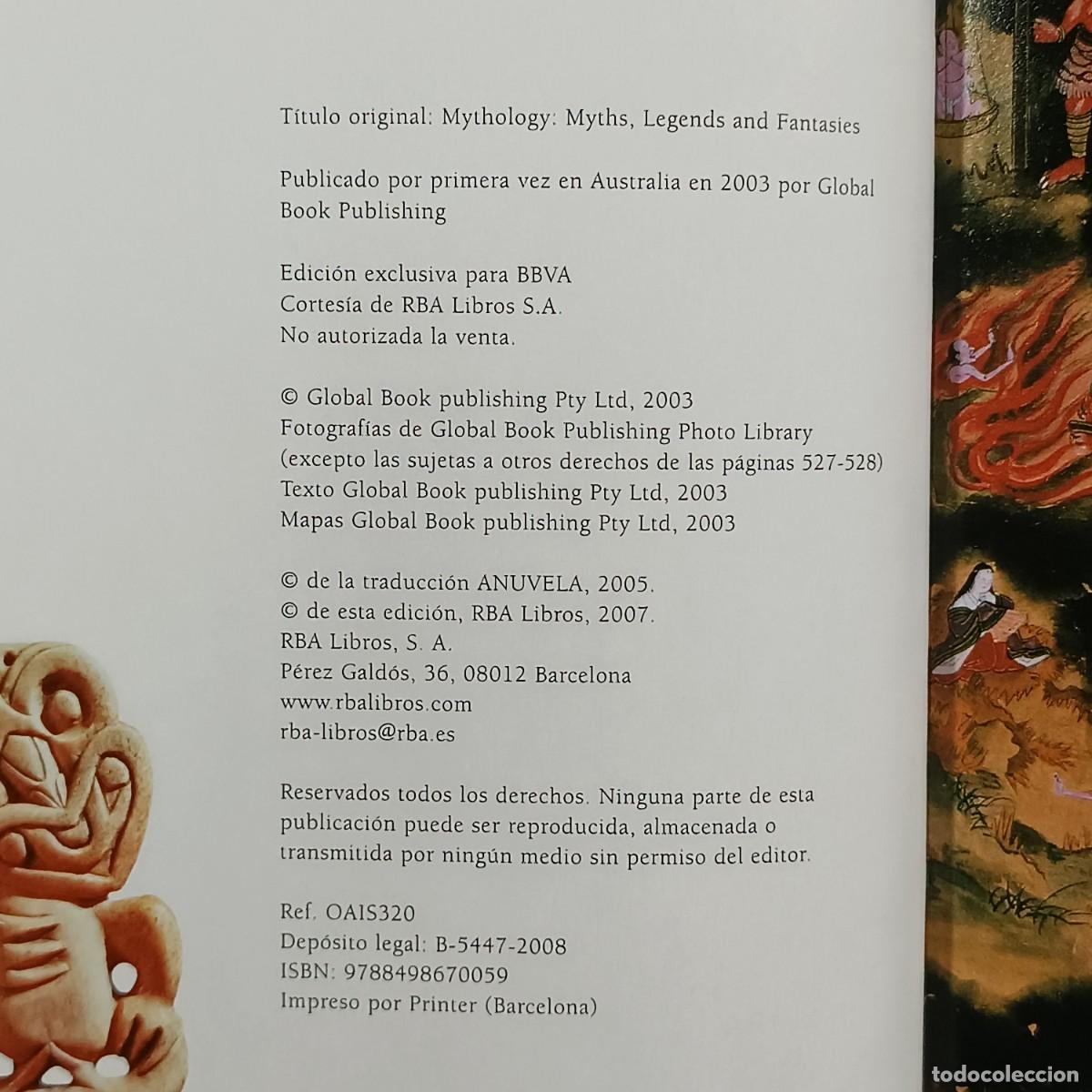 Libros de segunda mano: MITOLOG&Iacute;A - MITOS Y LEYENDAS DEL MUNDO - BBVA / 2.328 - Foto 4