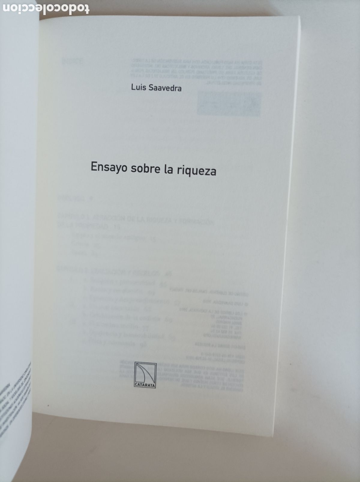 Libros de segunda mano: Ensayo sobre la riqueza&nbsp;/ Luis Saavedra - Foto 3