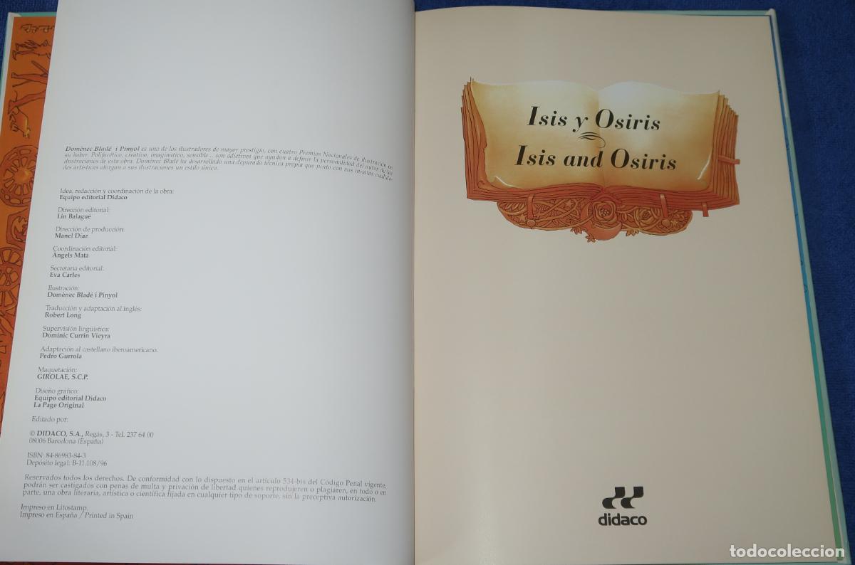 Libros de segunda mano: Isis y Osiris - Colecci&oacute;n Leer y So&ntilde;ar - Didaco (1996) - Foto 3