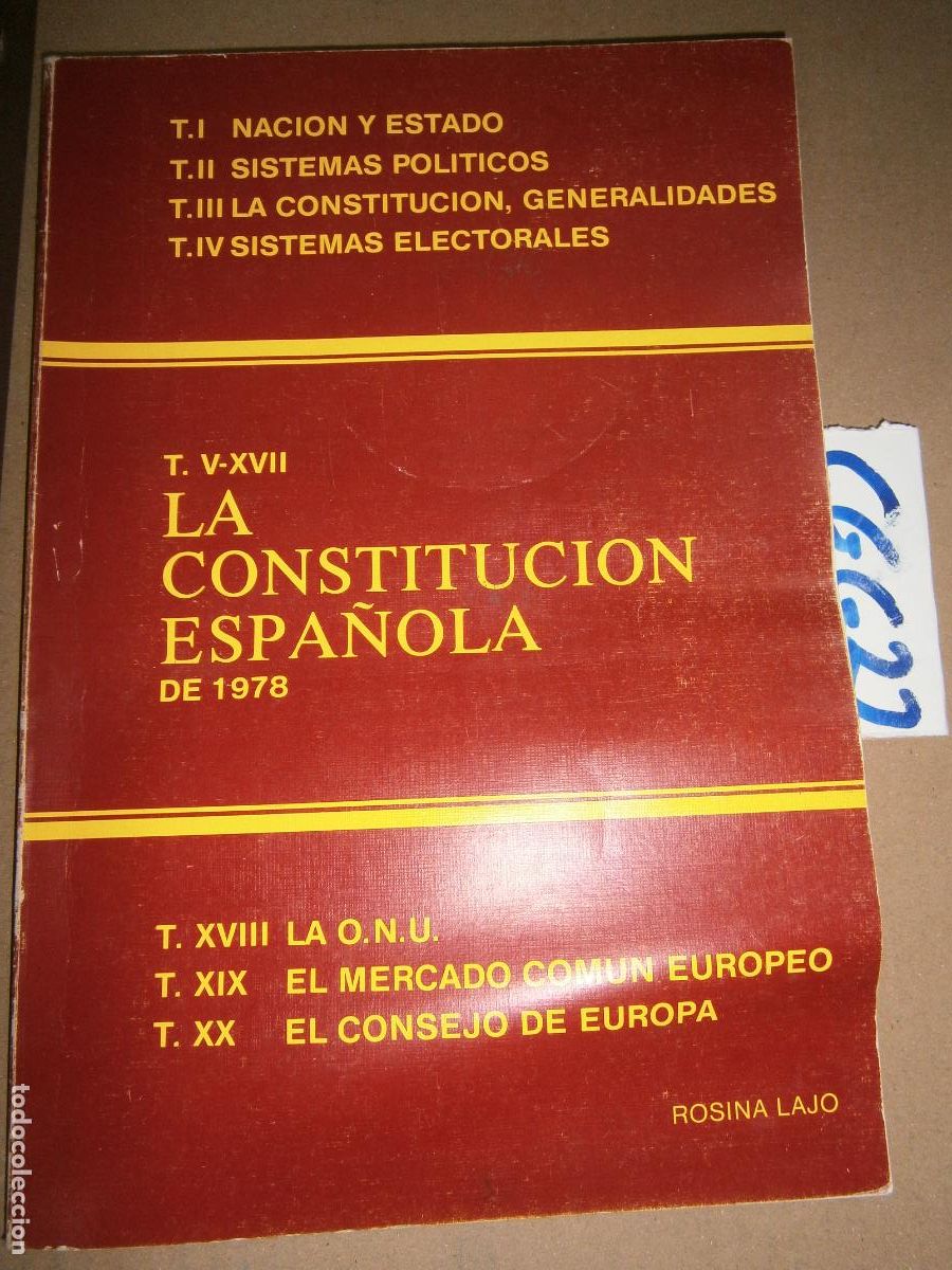 Gebrauchte B&uuml;cher: ANTIGUO LIBRO DE TEXTO - LA CONSTITUCION ESPA&Ntilde;OLA 1978