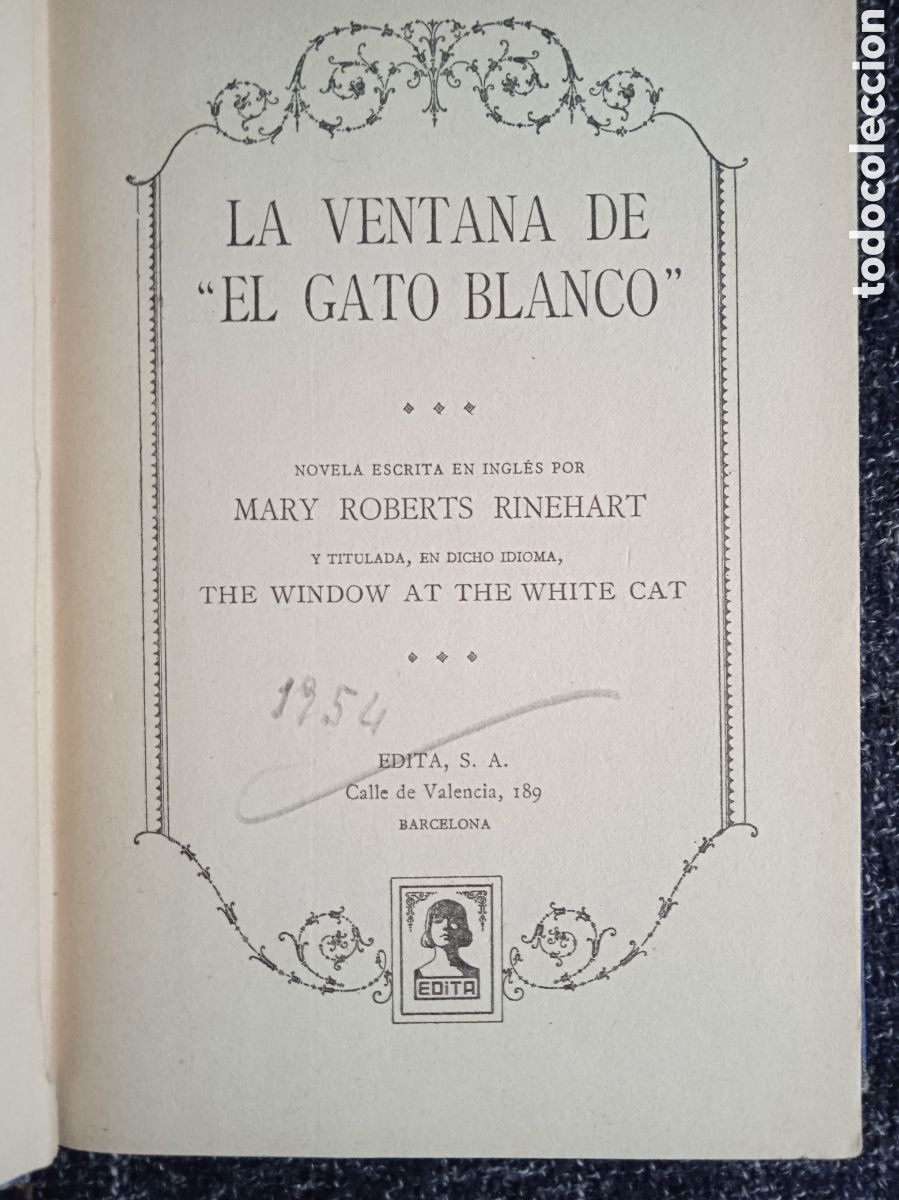 Libros de segunda mano: LA VENTANA DE EL GATO BLANCO / MARY ROBERTS RINEHART - Foto 1
