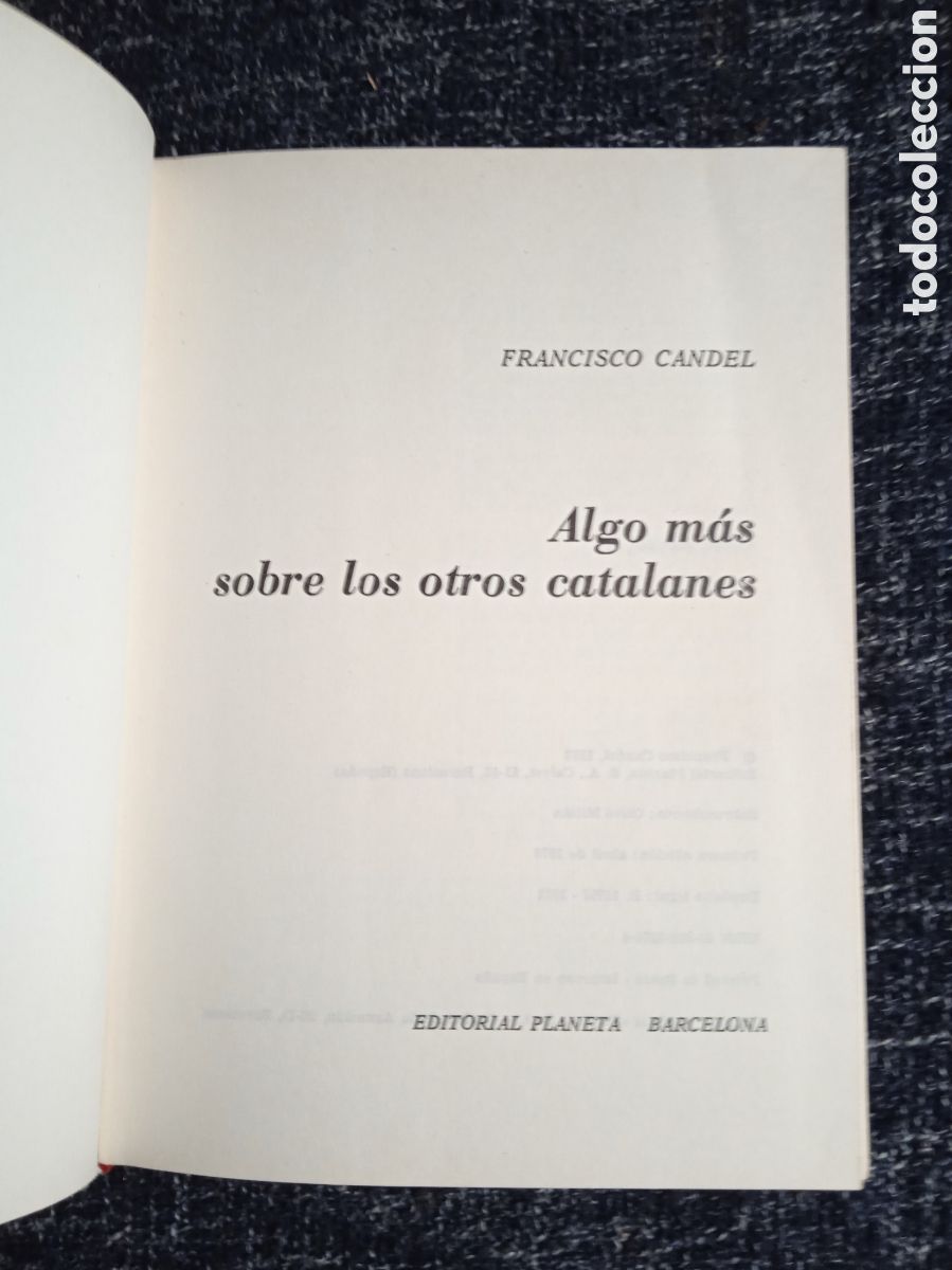 Libros de segunda mano: LOS OTROS CATALANES / FRANCISCO CANDEL - Foto 1