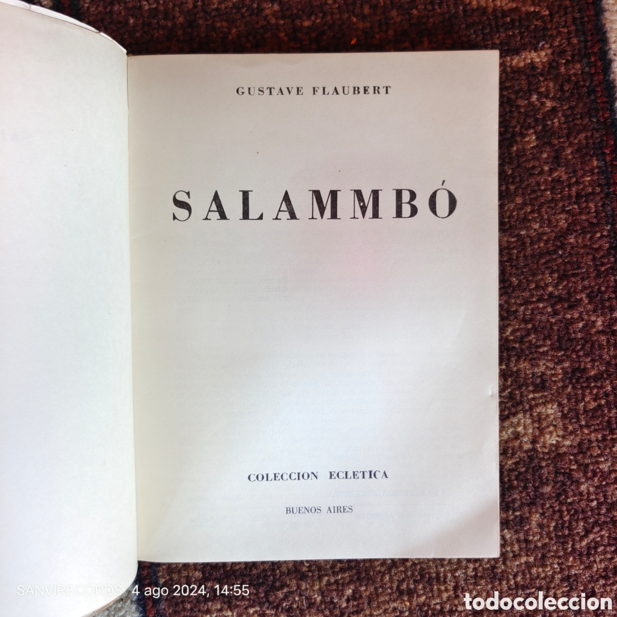 Libros de segunda mano: SALAMMB&Oacute; (GUSTAVE FLAUBERT) (COLECCI&Oacute;N ECLETICA) - Foto 2