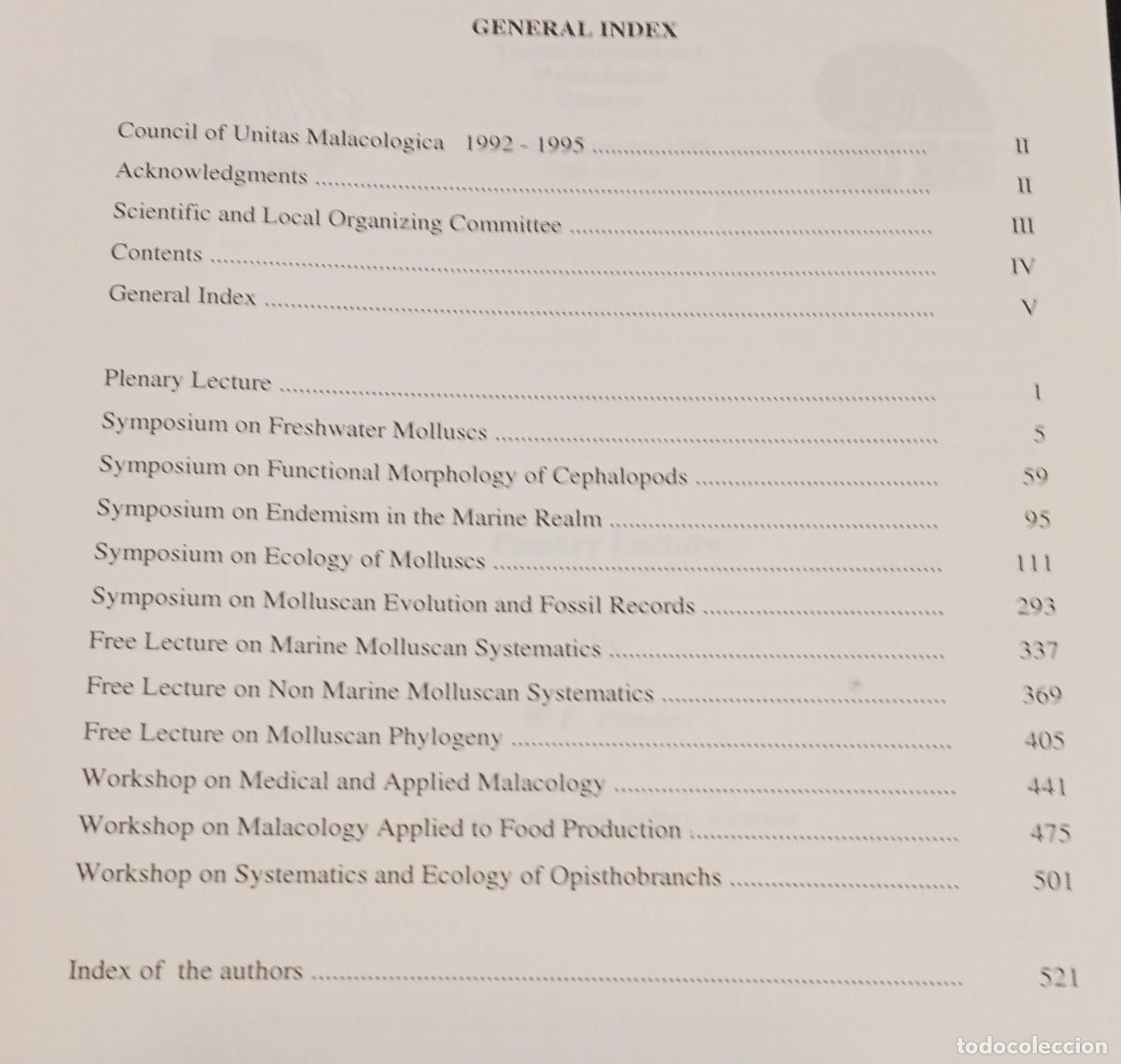 Libros de segunda mano: UNITAS MALACOLOGICA, LIBRO, CAT&Aacute;LOGO, CONGRESO 1995, VIGO - Foto 7