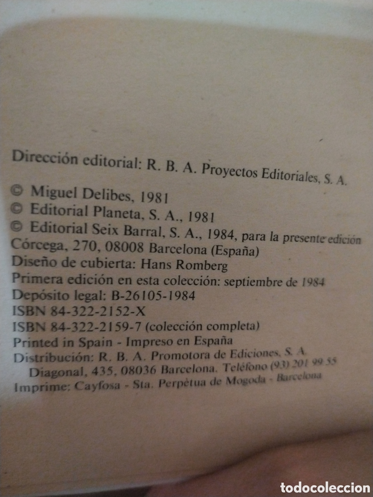 Libros de segunda mano: Los santos inocentes -seix Barral. - Foto 2