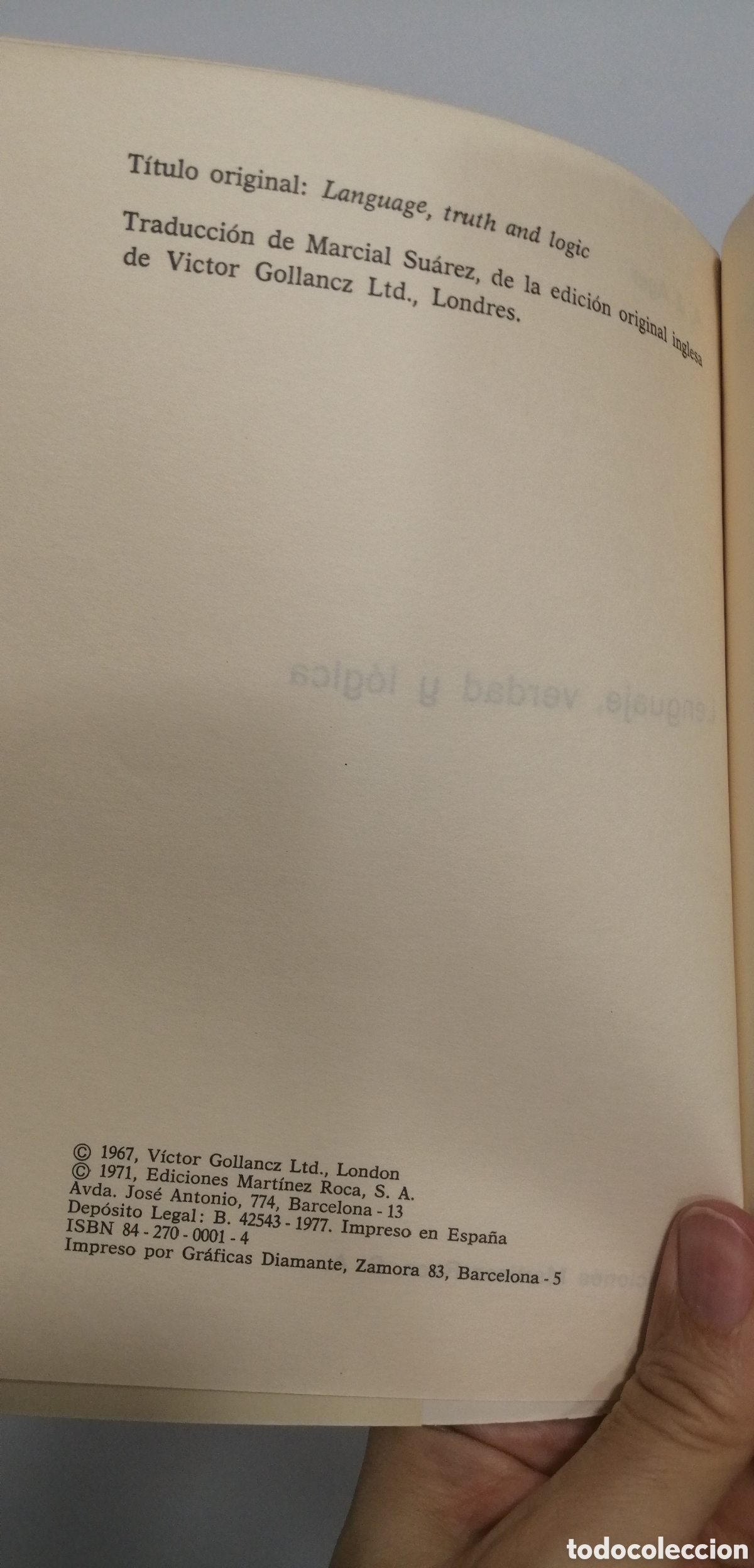 Libros de segunda mano: Lenguaje, verdad y l&oacute;gica A. J. Ayer Ediciones Mart&iacute;nez Roca - Foto 5