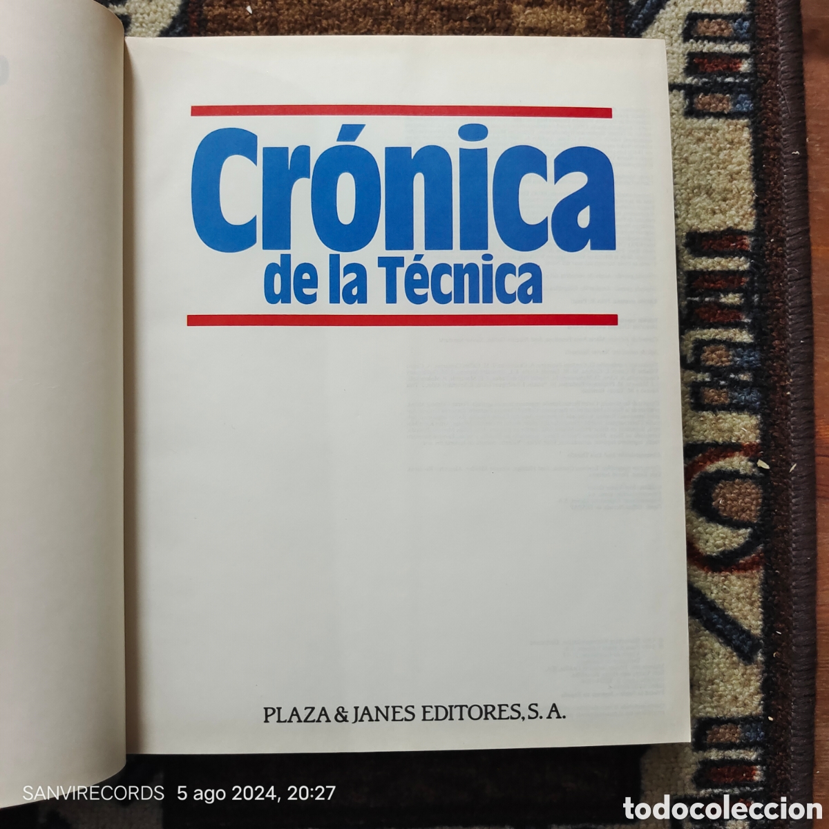 Libros de segunda mano: CR&Oacute;NICA DE LA T&Eacute;CNICA (PLAZA & JANES) - Foto 2