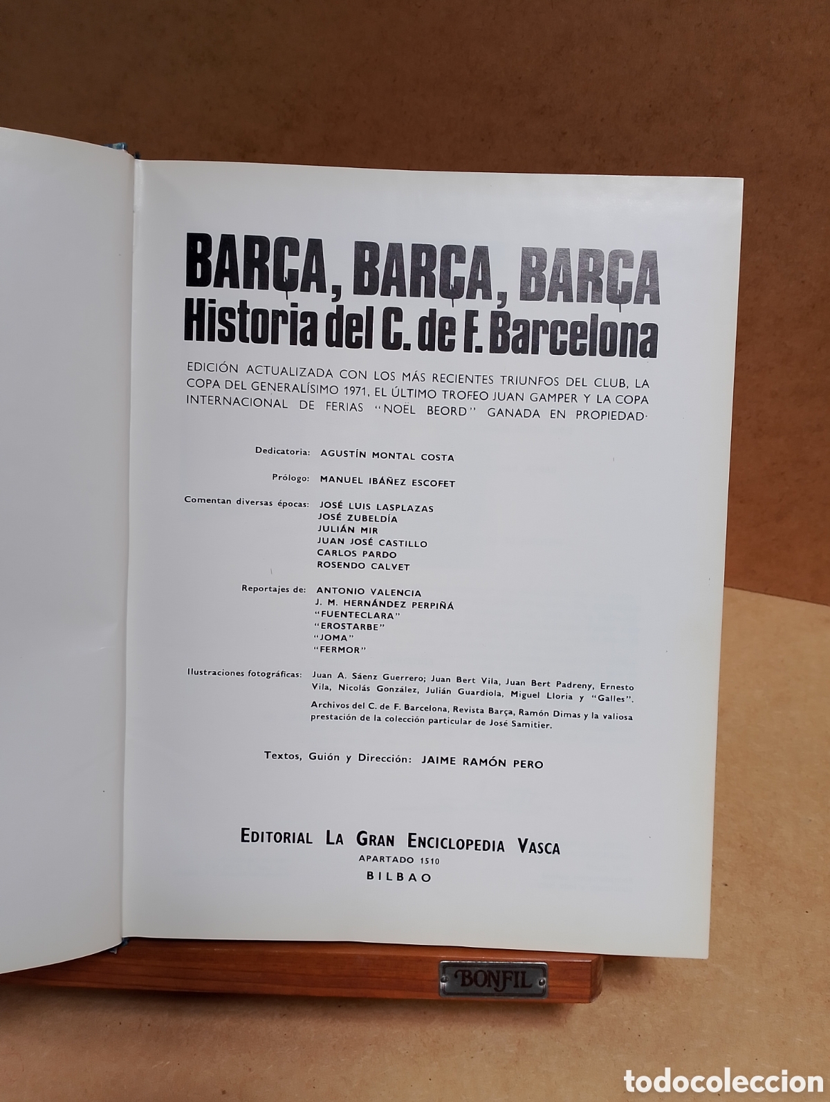 Libros de segunda mano: Bar&ccedil;a,Bar&ccedil;a,Bar&ccedil;a. Libro de la historia del c. De f. Barcelona. - Foto 3