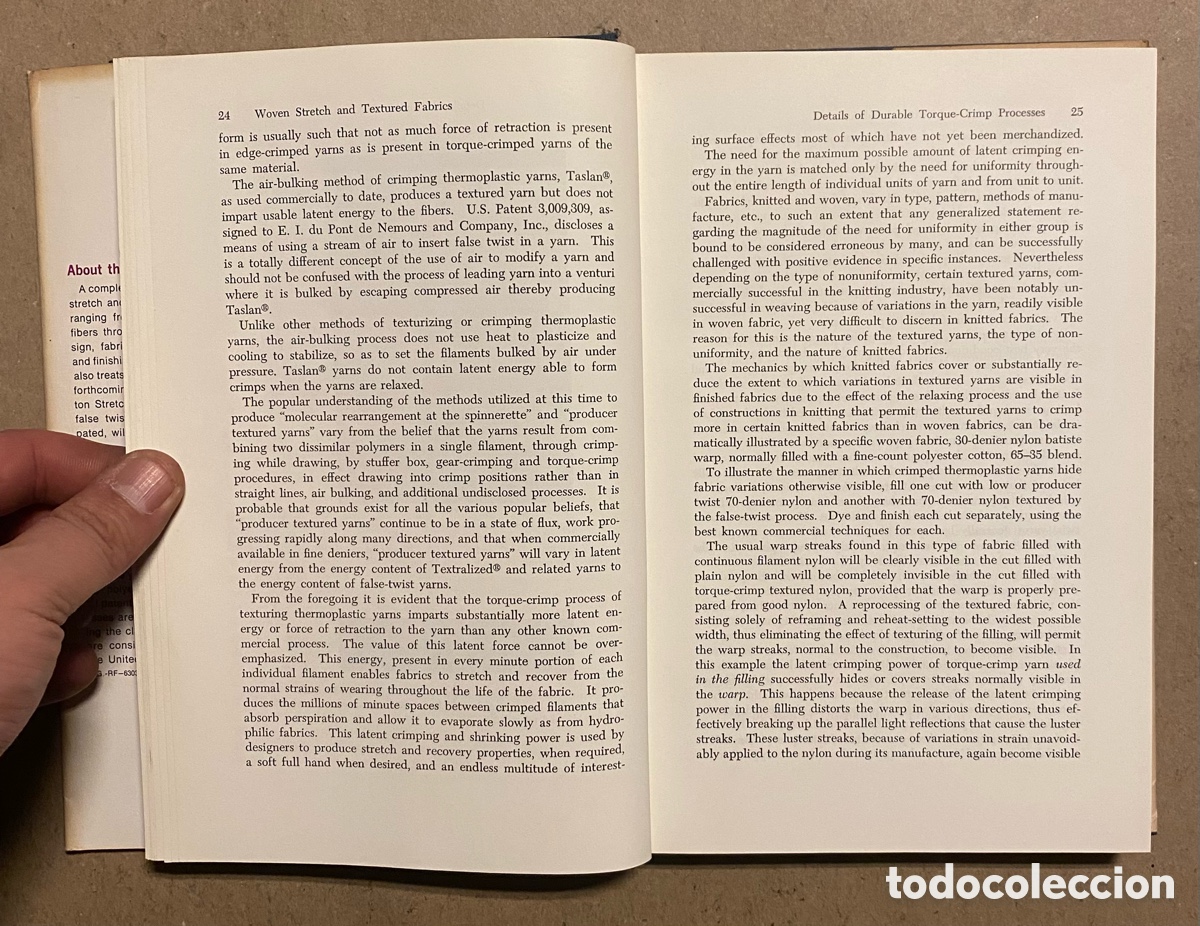 Libros de segunda mano: WOVEN STRETCH AND TEXTURED FABRICS. BERKELEY L. HATHORNE. INTERSCIENCE PUBLISHERS 1964. - Foto 3