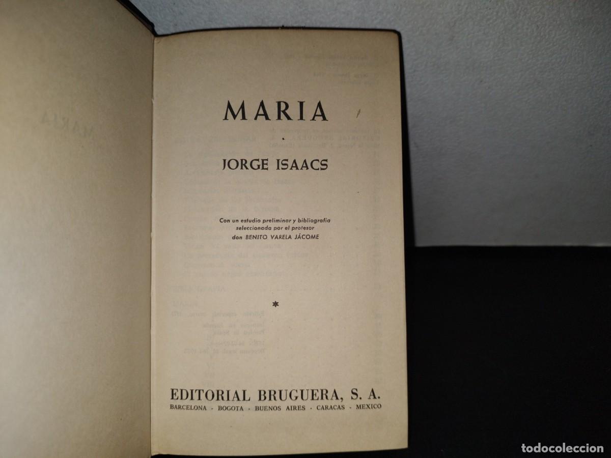 Libros de segunda mano: 123- MAR&Iacute;A - JORGE ISAACS - EDITORIAL BRUGUERA - Foto 4