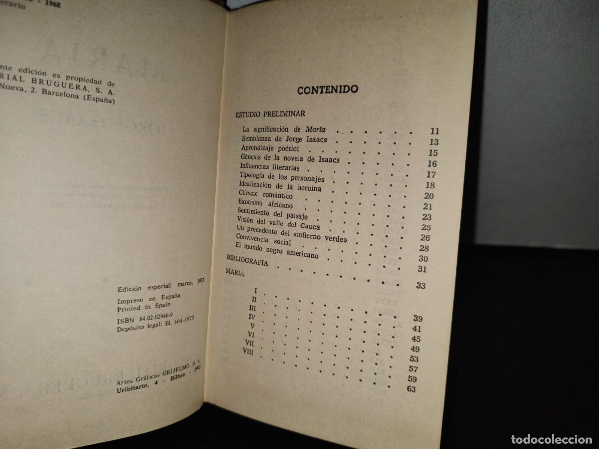 Libros de segunda mano: 123- MAR&Iacute;A - JORGE ISAACS - EDITORIAL BRUGUERA - Foto 5