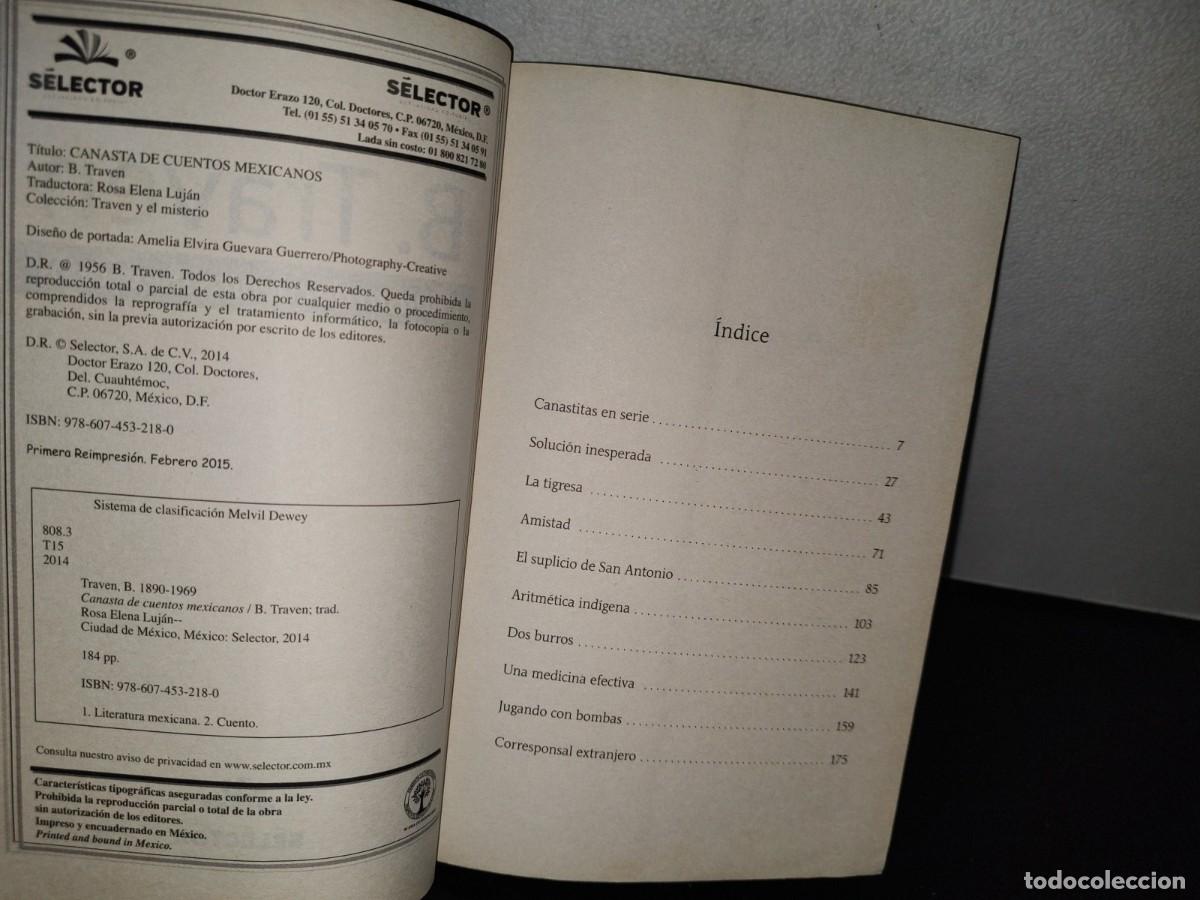 Libros de segunda mano: 124- CANASTA DE CUENTOS MEXICANOS - B. TRAVEN - S&Eacute;LECTOR 2015 - Foto 5