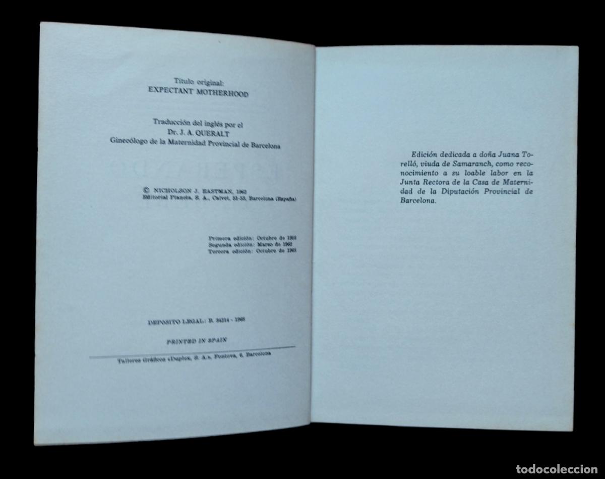 Libros de segunda mano: ESPERANDO AL BEB&Eacute; / NICHOLSON J. EASTMAN. PLANETA 1968. - Foto 5
