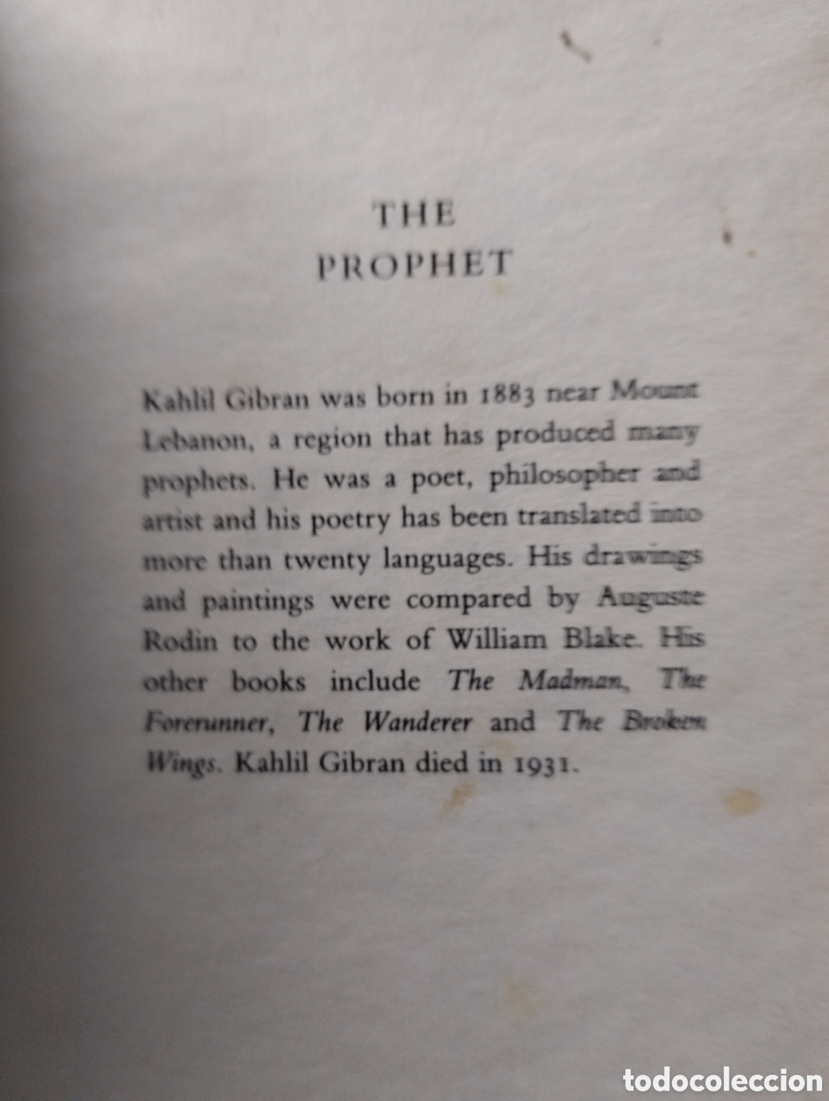 Libros de segunda mano: THE PROPHET, DE KAHLIL GIBRAN - Foto 3