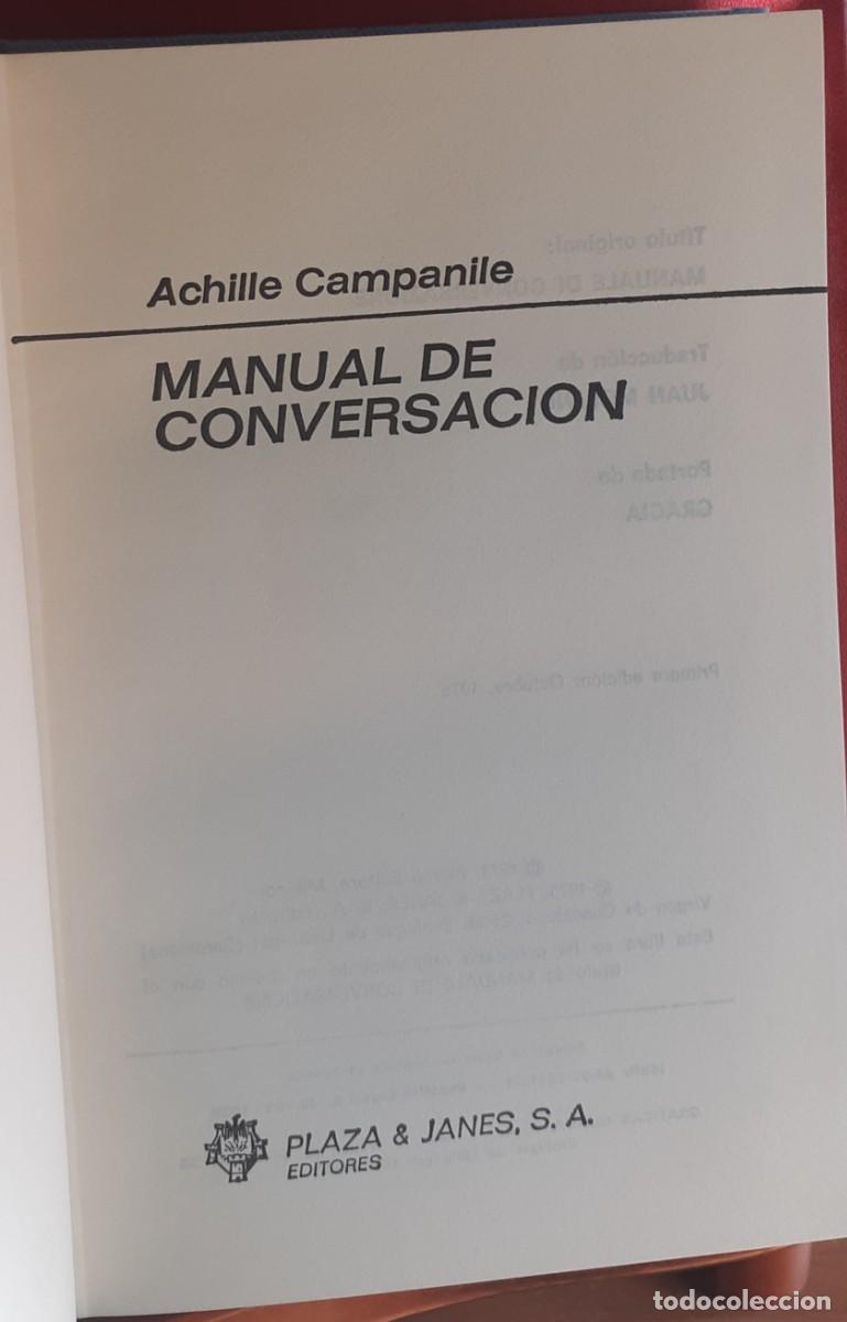 Libros de segunda mano: MANUAL DE CONVERSACI&Oacute;N POR ACHILLE CAMPANILE - Foto 4