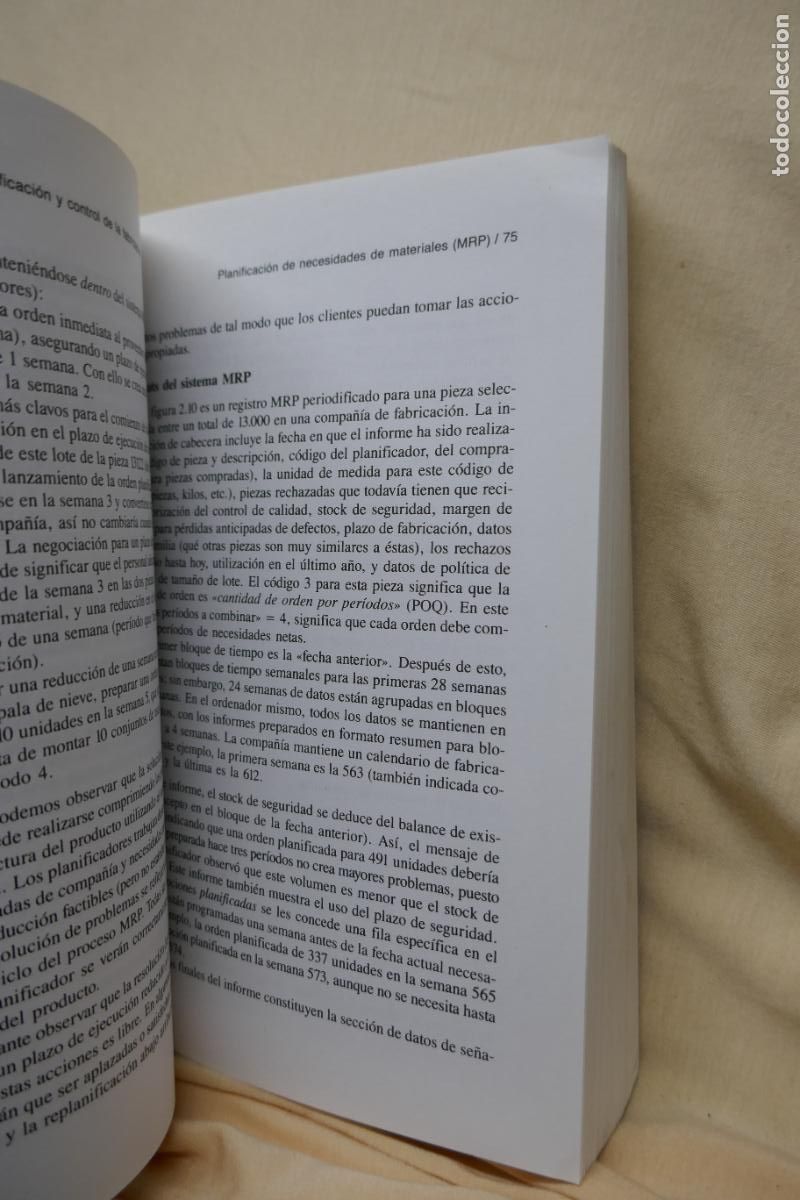Libros de segunda mano: Thomas E.Wollmann, Sistemas de Planificaci&oacute;n y Control de la Fabricaci&oacute;n, vol I. - Foto 11