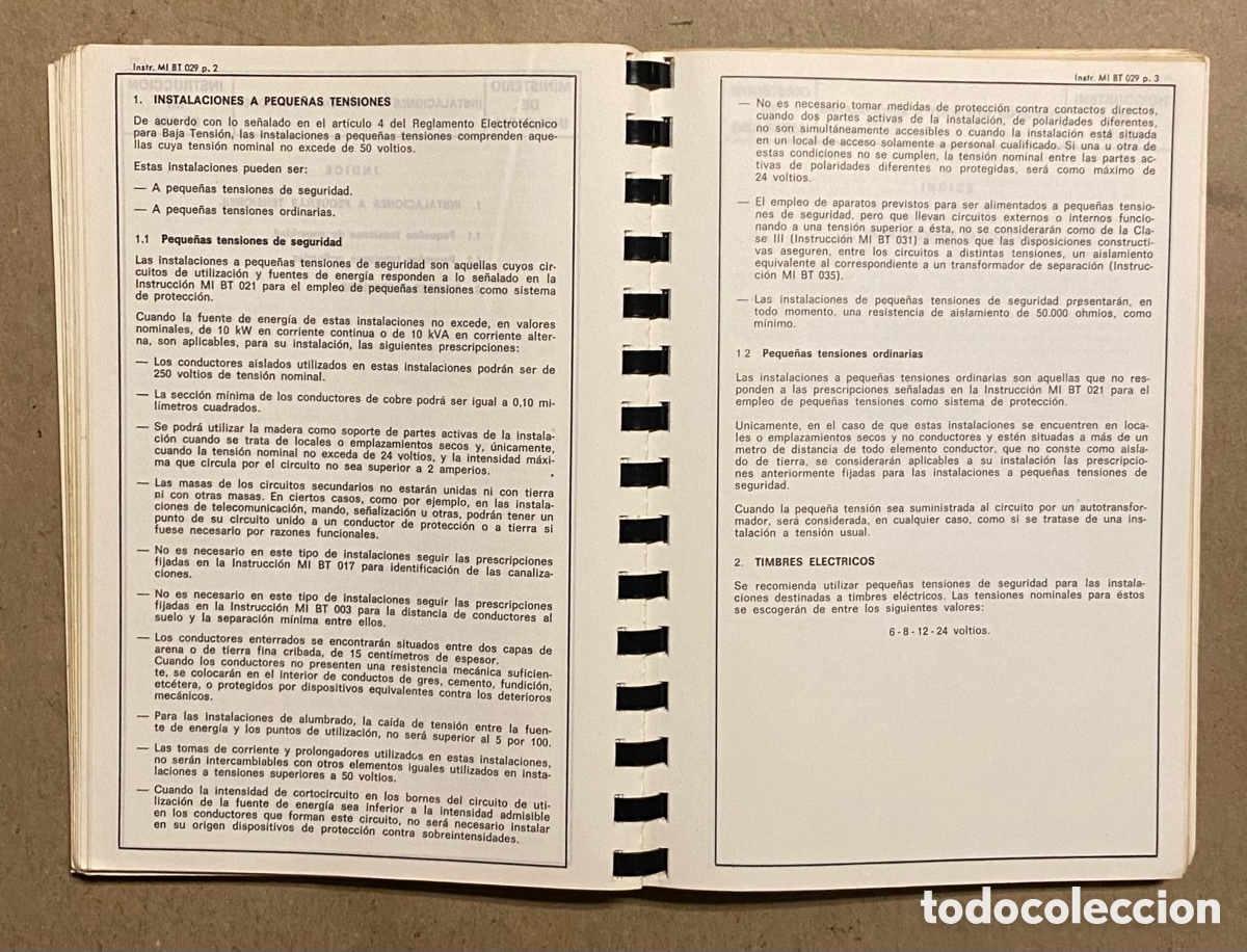 Libros de segunda mano: REGLAMENTO ELECTROT&Eacute;CNICO PARA BAJA TENSI&Oacute;N E INSTRUCCIONES COMPLEMENTARIAS. - Foto 5