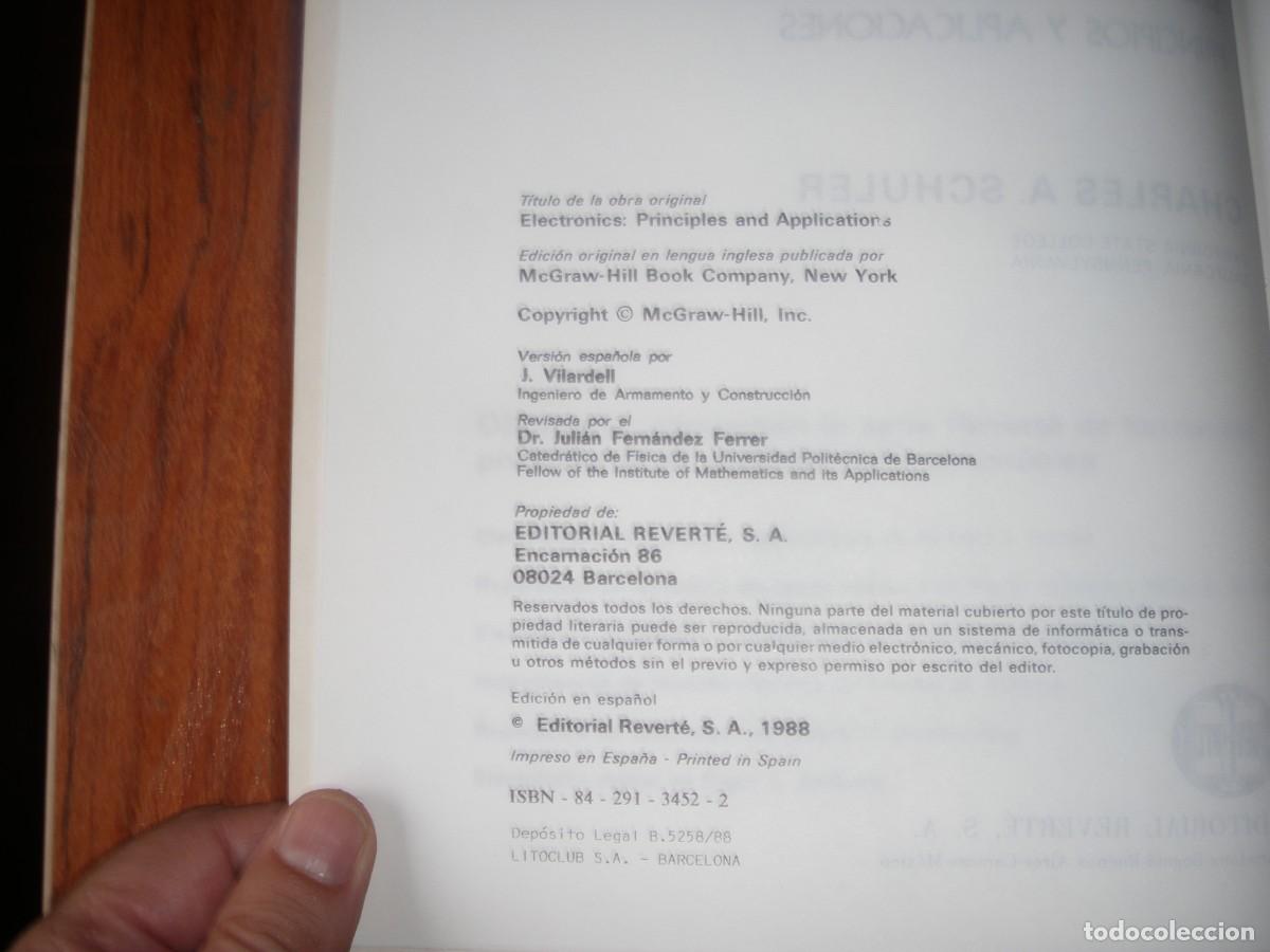 Libros de segunda mano: ELECTR&Oacute;NICA PRINCIPIOS Y APLICACIONES CHARLES A. SCHULER - Foto 4
