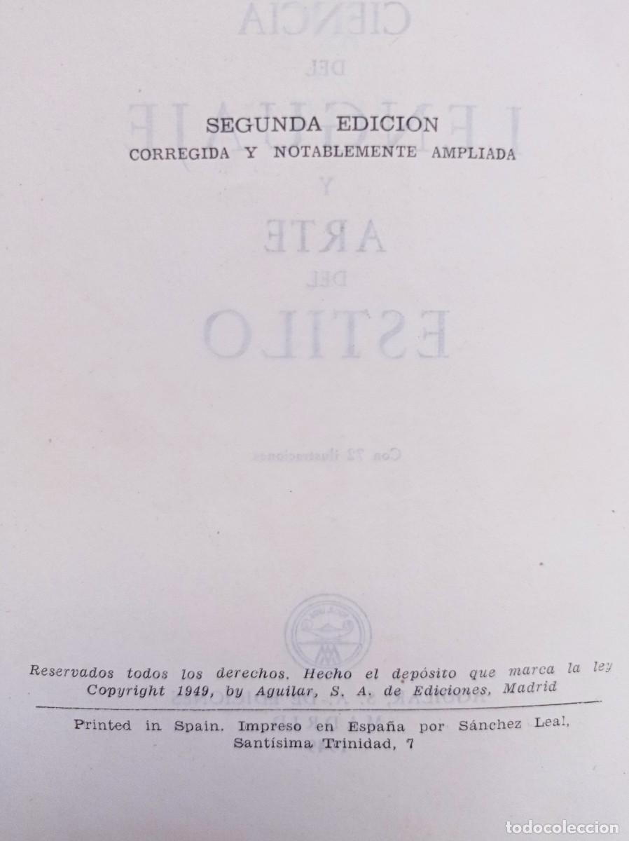 Libros de segunda mano: Ciencia del lenguaje y arte del estilo.ALONSO, Mart&iacute;n - Foto 3
