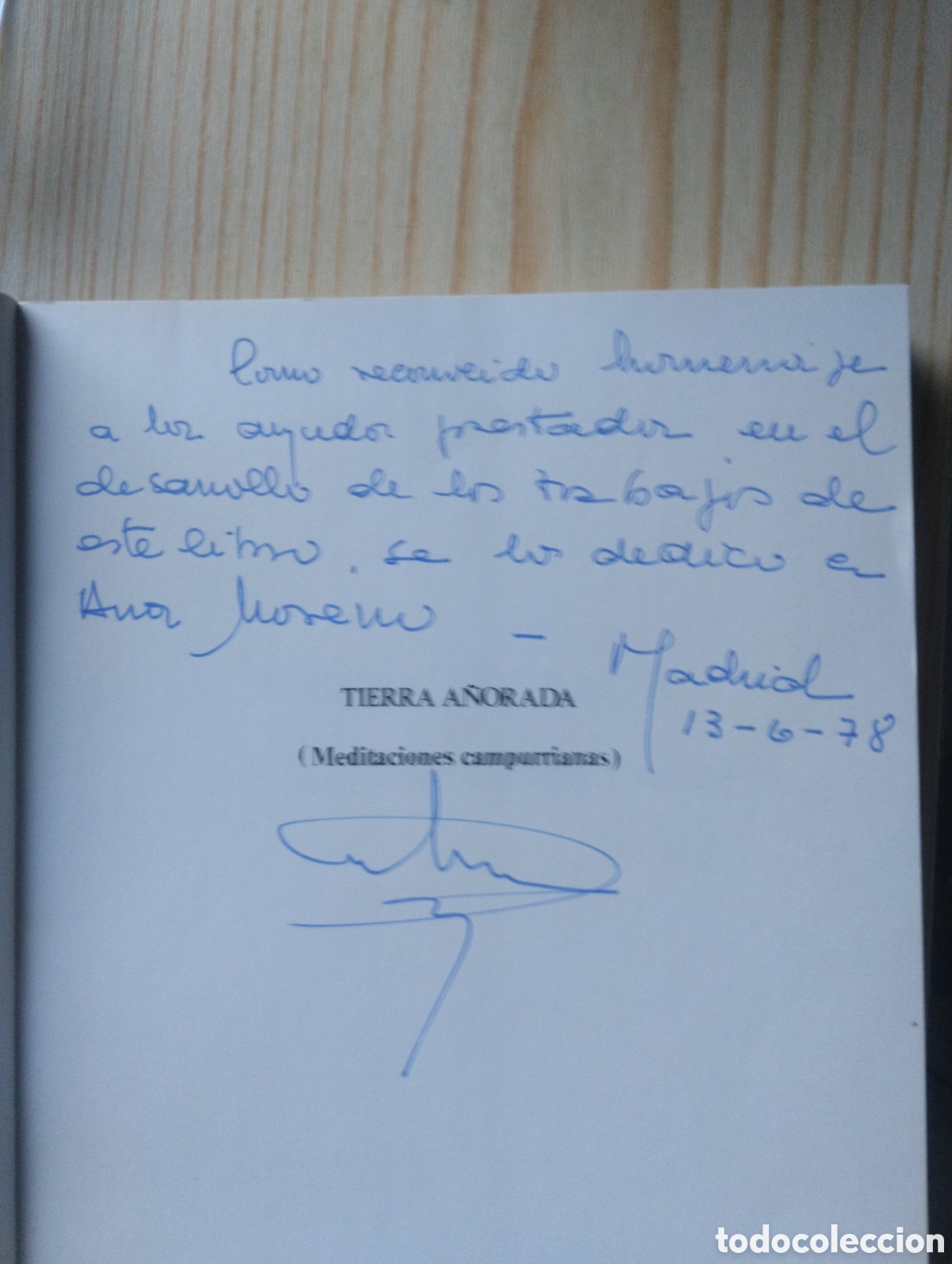 Libros de segunda mano: TIERRA A&Ntilde;ORADA (MEDITACIONES CAMPURRIANAS). - Foto 5