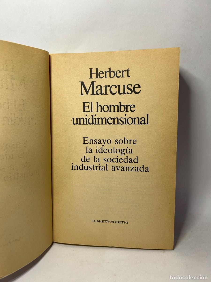 Libros de segunda mano: HERBERT MARCUSE - EL HOMBRE UNIDIMENSIONAL - 1984 - Foto 3